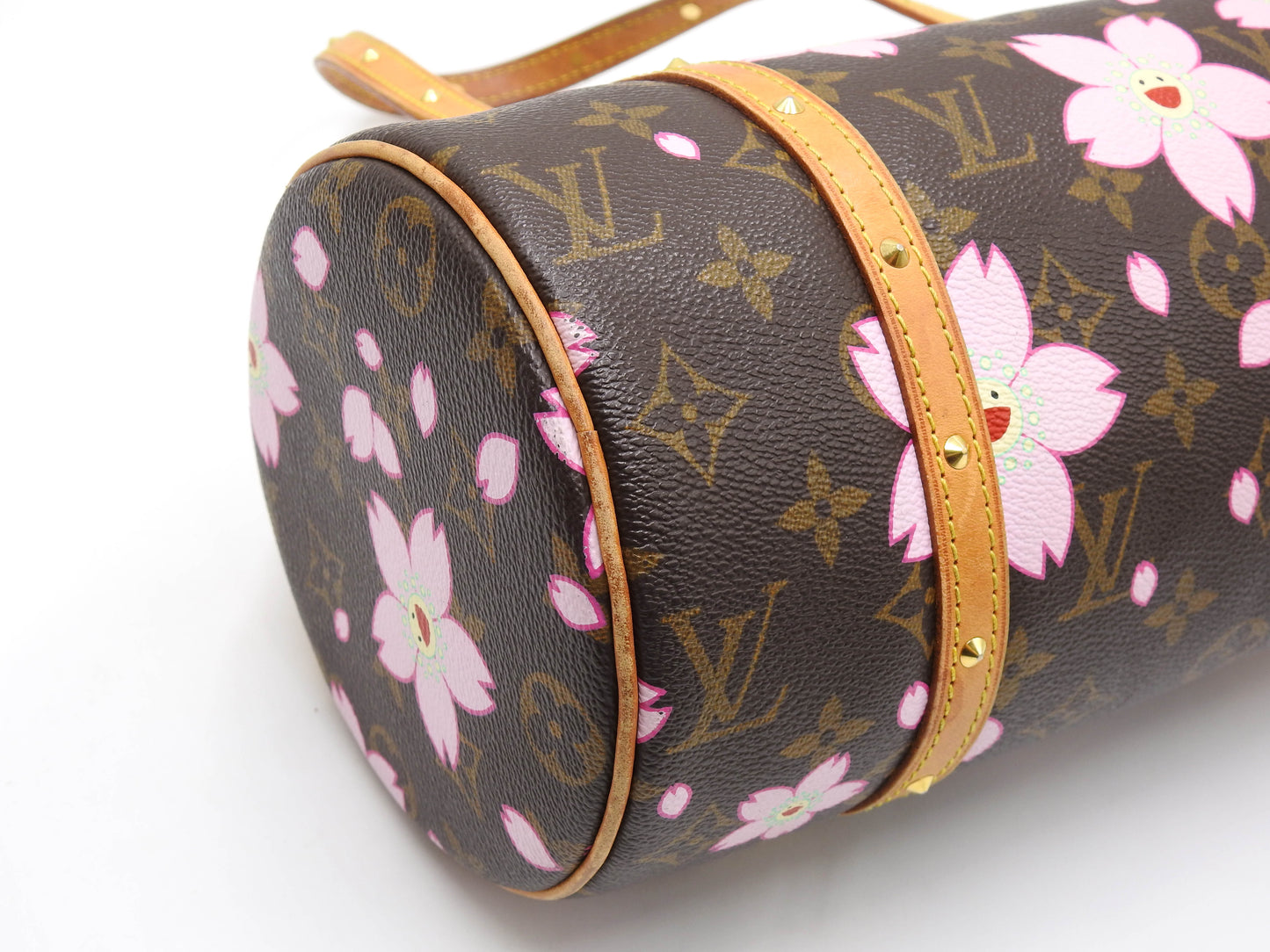 LOUIS VUITTON Papillon Shoulder Hand Bag Monogram Cherry Blossom M92009