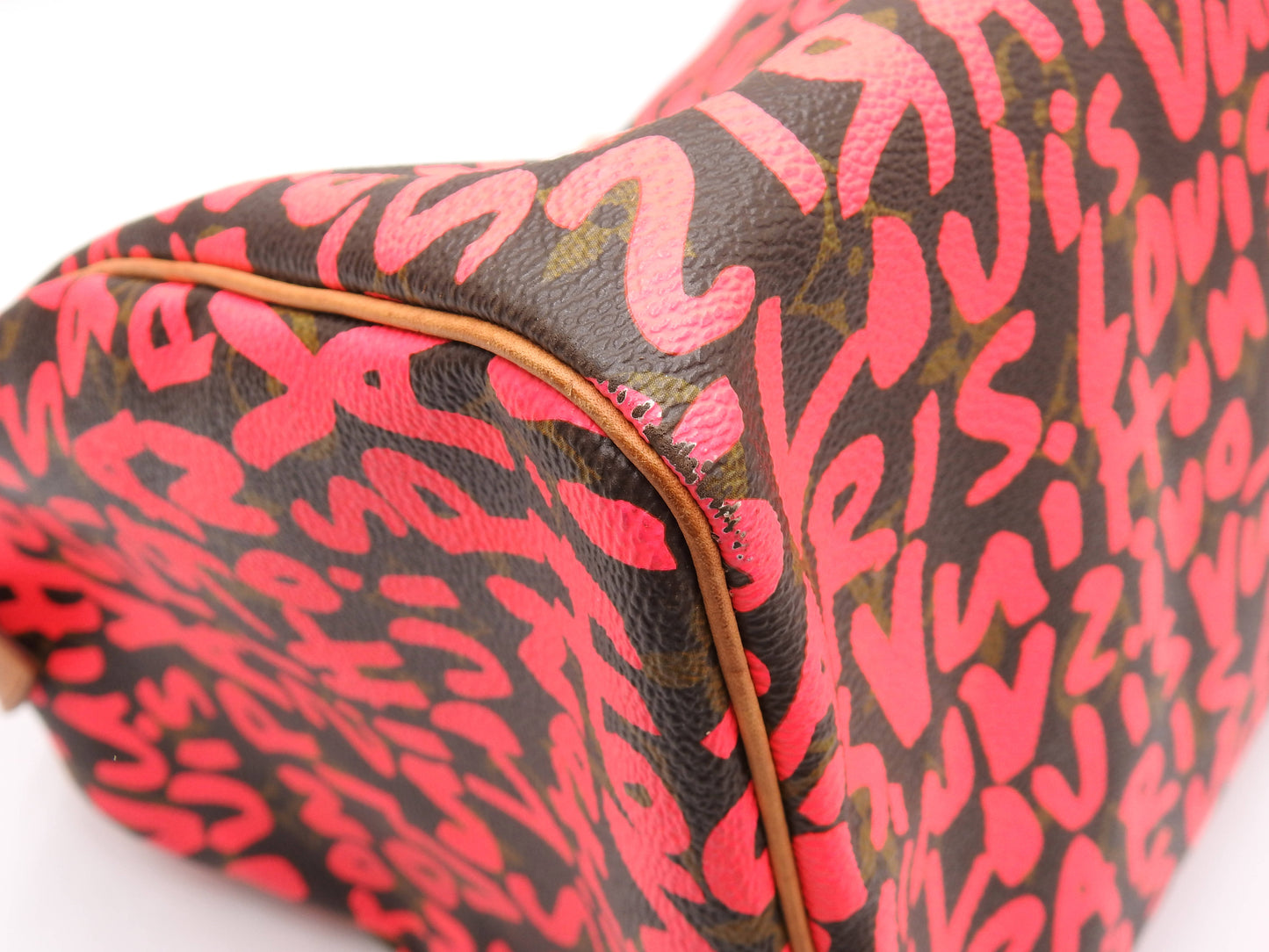 LOUIS VUITTON Monogram Graffiti Speedy 30 Hand Bag Boston Bag M93704 Pink