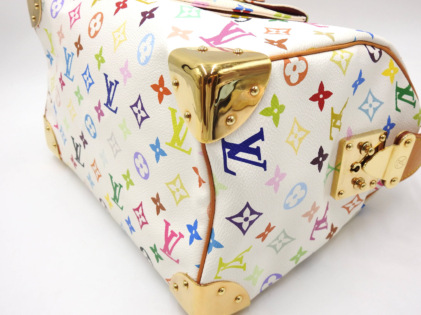 LOUIS VUITTON Speedy 30 Boston Hand Bag Multicolor Bron White M92643