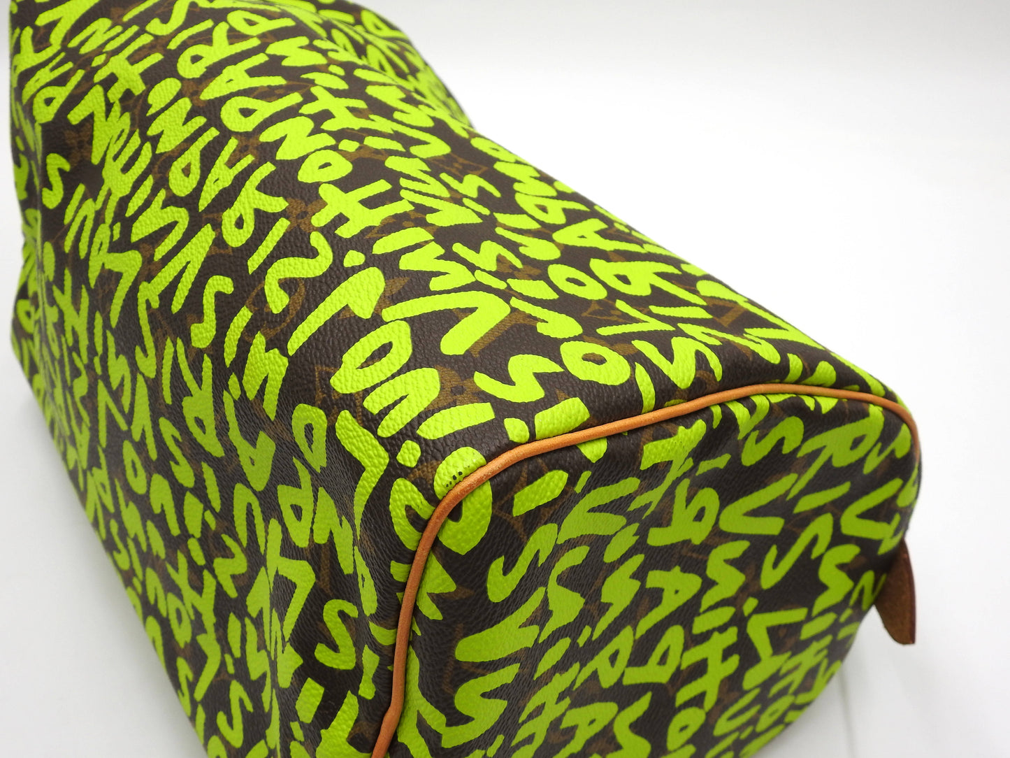 LOUIS VUITTON Monogram Graffiti Speedy 30 Boston Hand Bag Green M93706