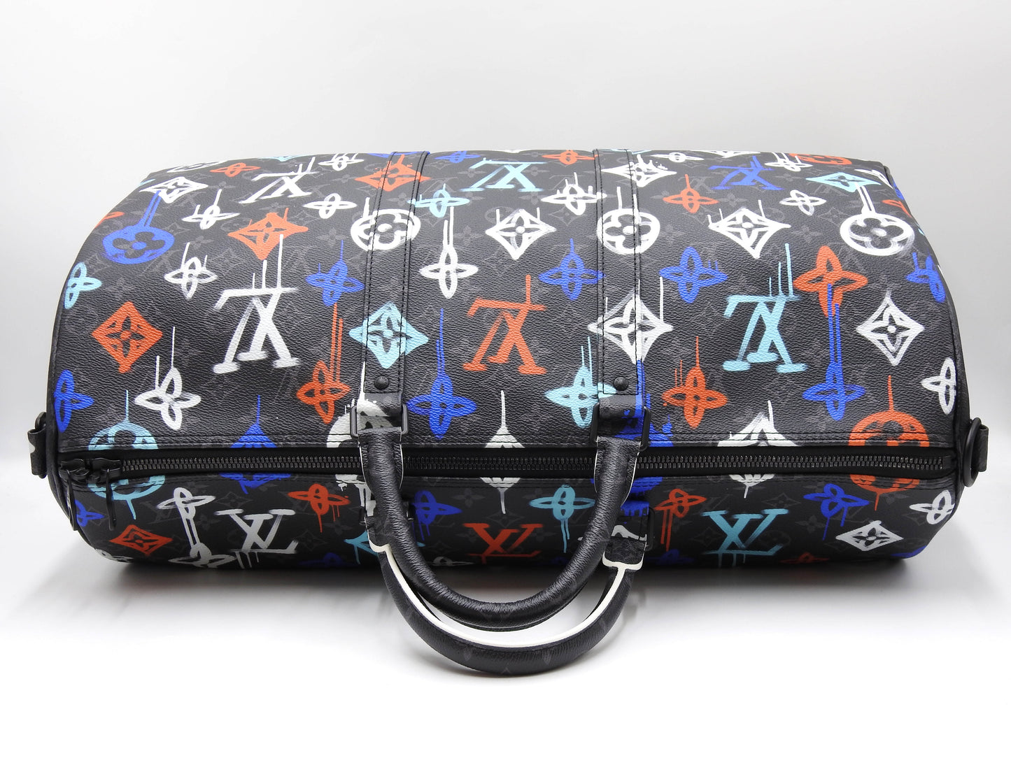 LOUIS VUITTON Monogram Graffiti Keepall Bandouliere 50 Boston Bag M21384