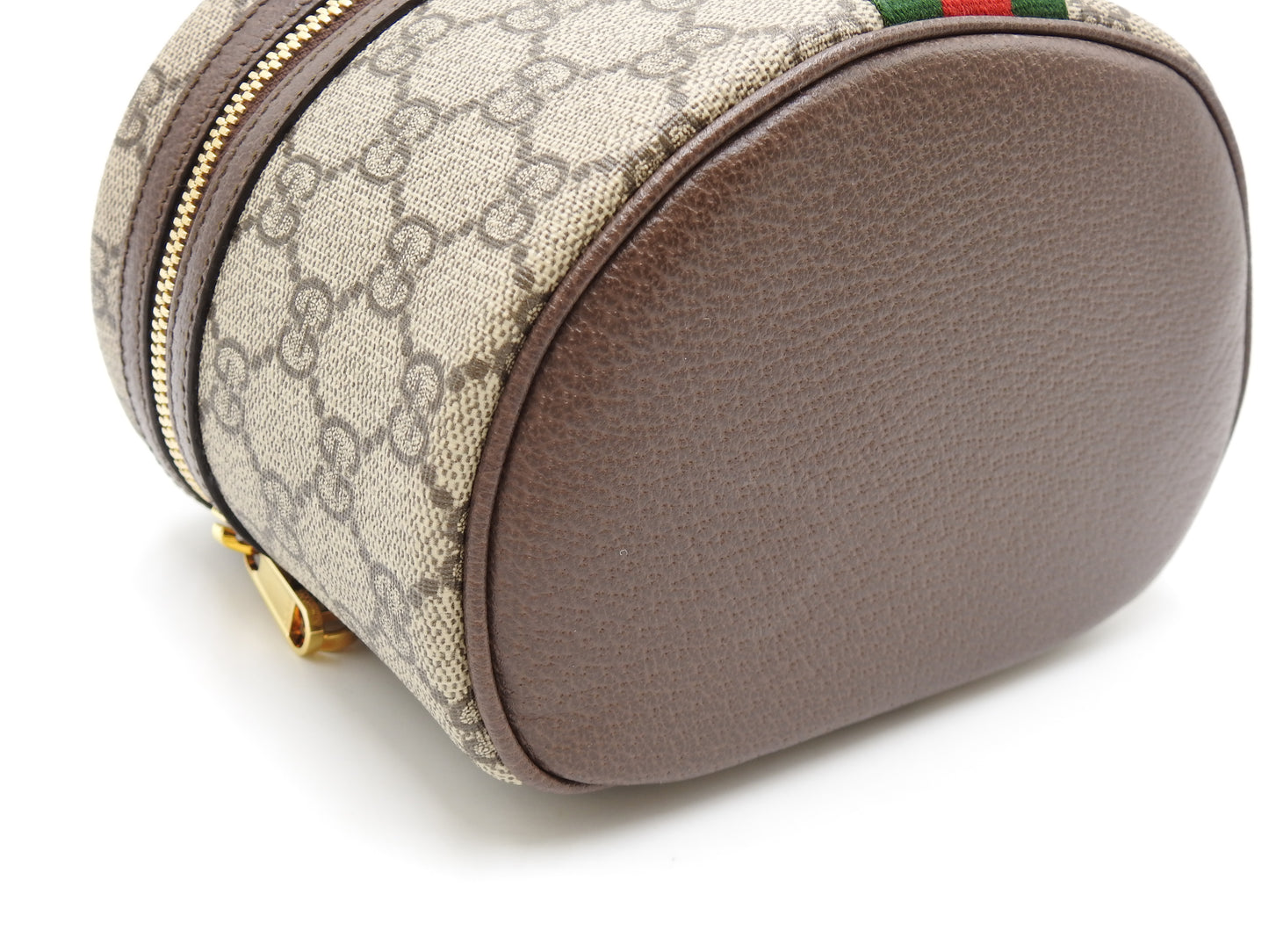 GUCCI GG Supreme Ophidia Web Vanity Bag Cosmetic Pouch Beige Brown 627463
