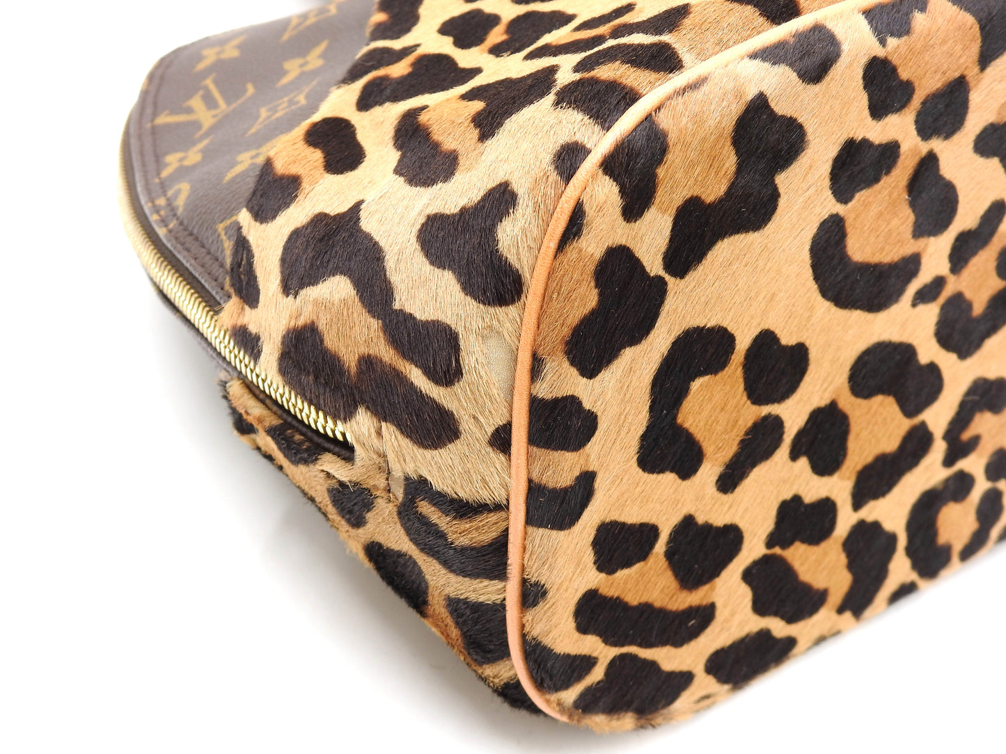 LOUIS VUITTON Alma Azzedine Alaia Monogram Leopard Shoulder Hand Bag M99032