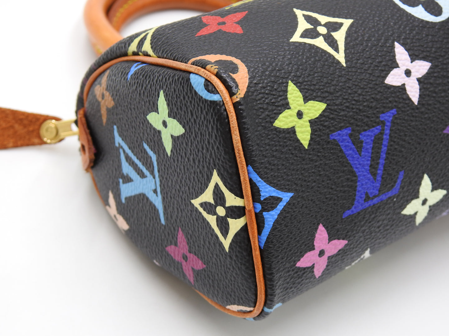 LOUIS VUITTON Monogram Mini Speedy Hand Bag Multicolor Noir Black M92644