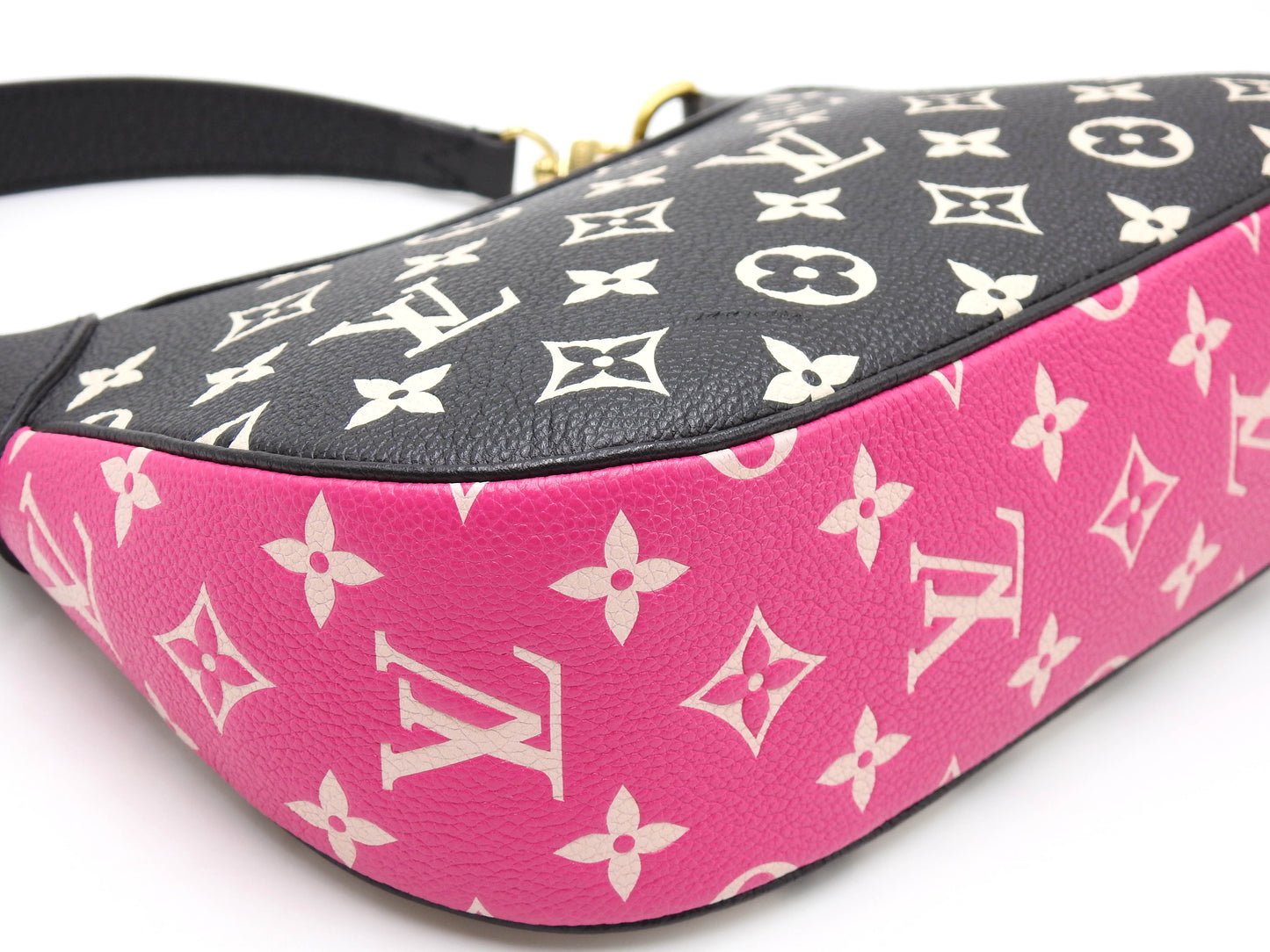 LOUIS VUITTON Monogram Empreinte Bagatelle Shoulder Hand Bag Black M46091