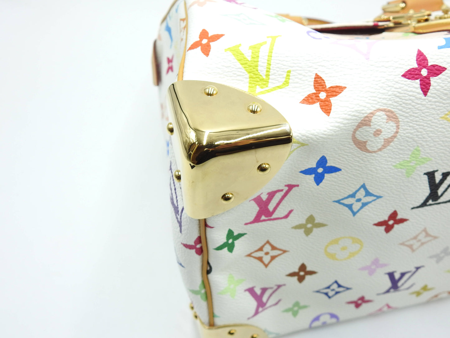 LOUIS VUITTON Speedy 30 Boston Hand Bag Multicolor Bron White M92643
