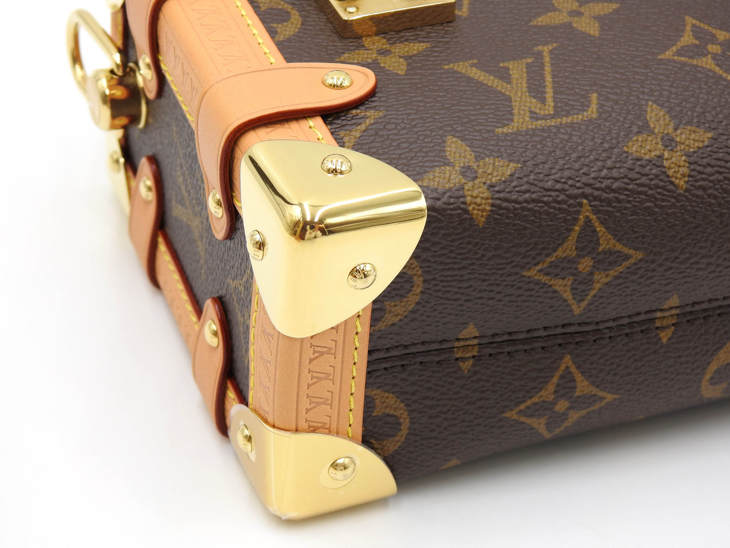 LOUIS VUITTON Monogram Side Trunk PM 2way Shoulder Hand Bag Leather M46815