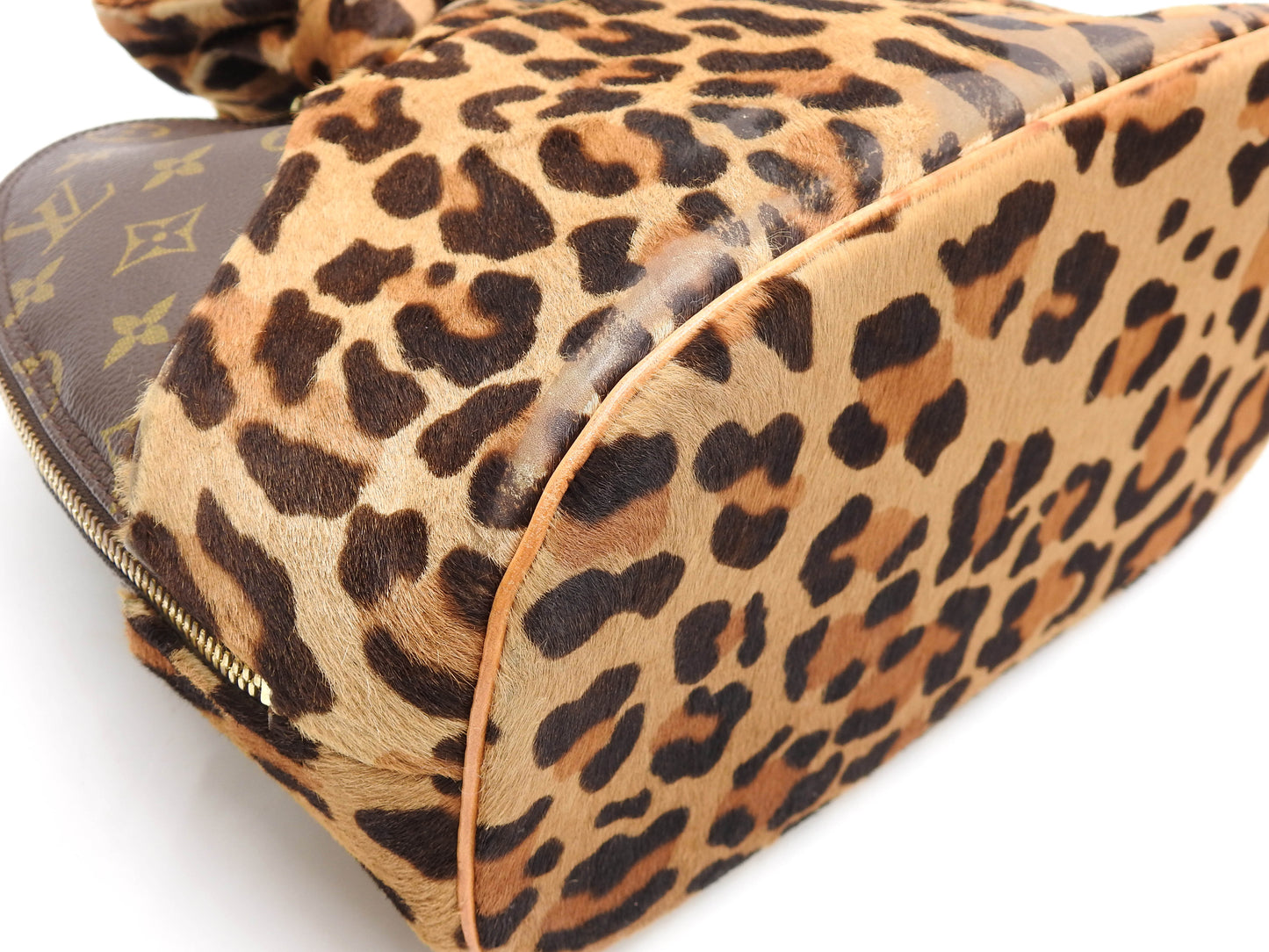 LOUIS VUITTON Alma Azzedine Alaia Monogram Leopard Shoulder Hand Bag M99032