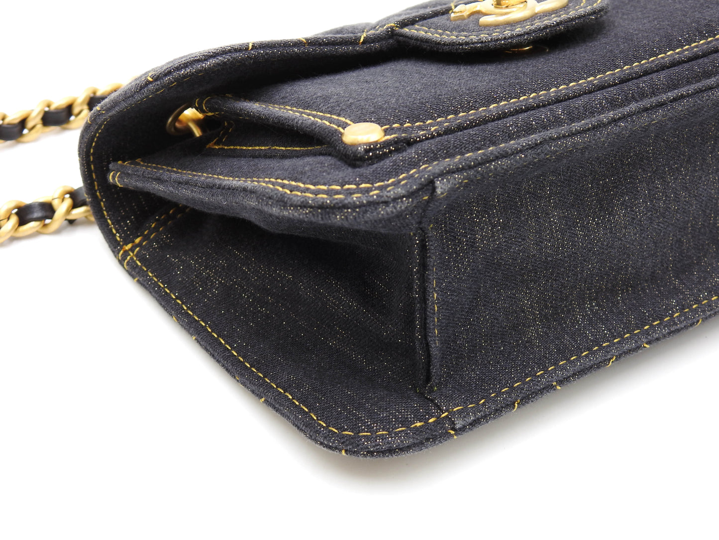 Chanel CC Mini Matelasse Denim Double You Flap Shoulder Hand Bag AS4051