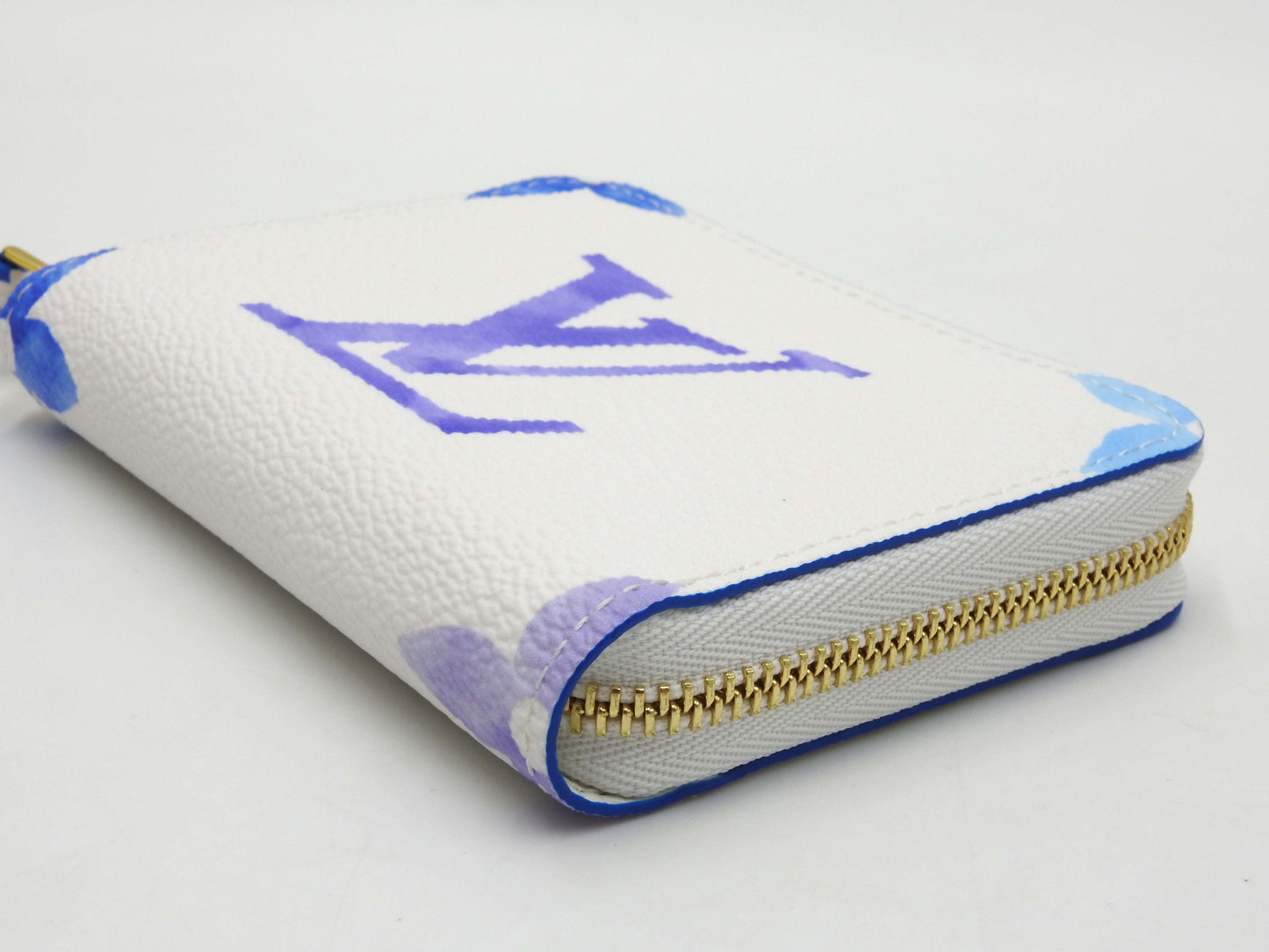 LOUIS VUITTON Monogram Giant By The Pool Zippy Coin Purse Blue White M82417