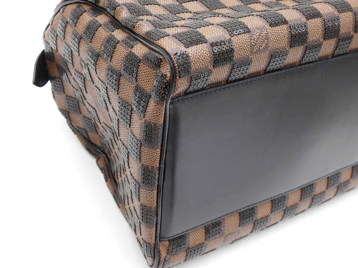 LOUIS VUITTON Damier Paillettes Sequin Speedy 30 Hand Bag Black N41262