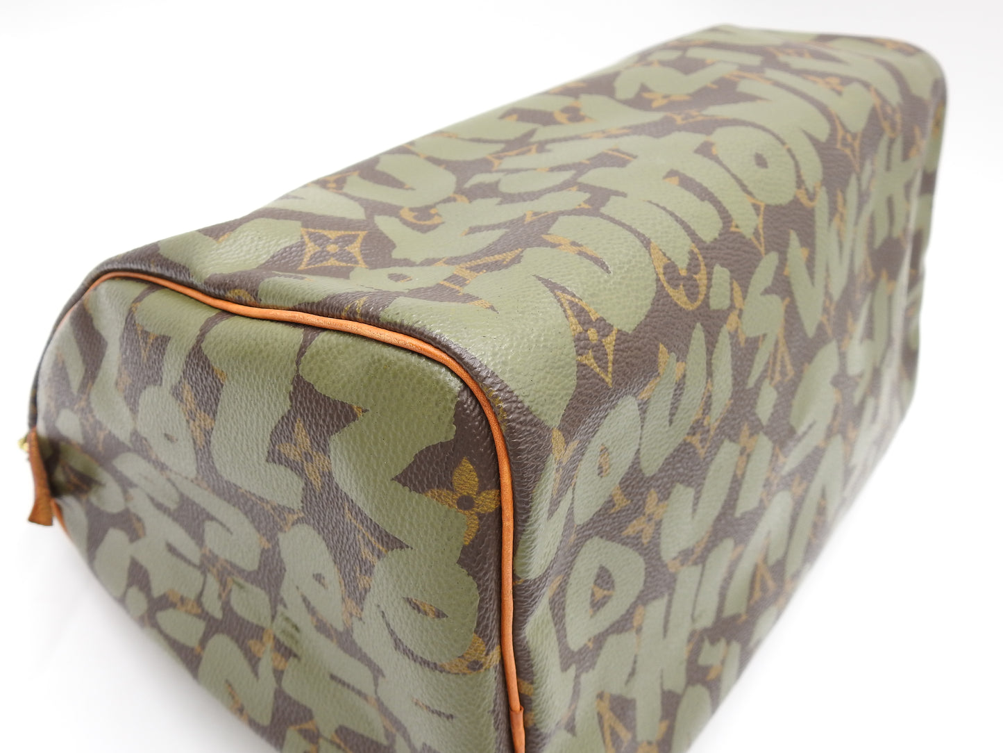 LOUIS VUITTON Monogram Graffiti Speedy 30 Hand Bag Boston Bag Khaki M92194