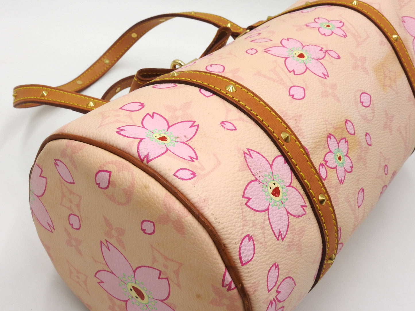LOUIS VUITTON Papillon Shoulder Hand Bag Monogram Cherry Blossom M92010