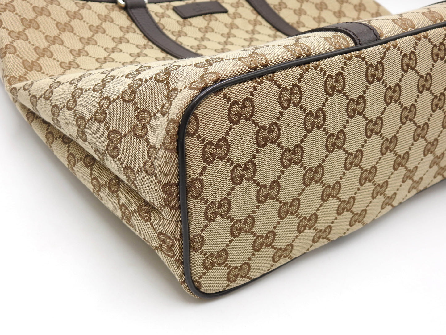 GUCCI Joy Monogram GG Canvas 2way Shoulder Tote Bag Beige Brown 449169