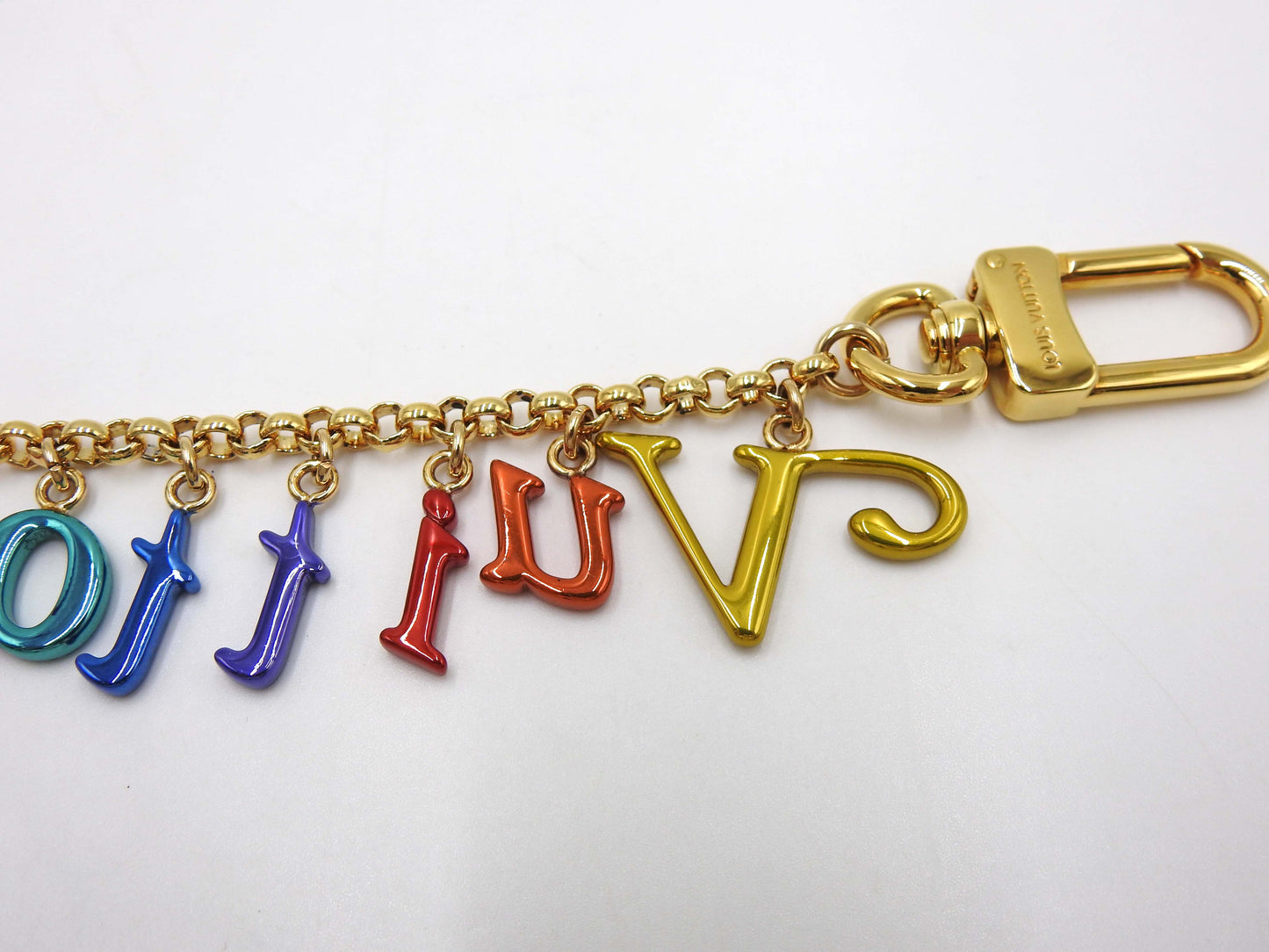 LOUIS VUITTON New Wave Chain Bag Charm Gold Multicolor M63748