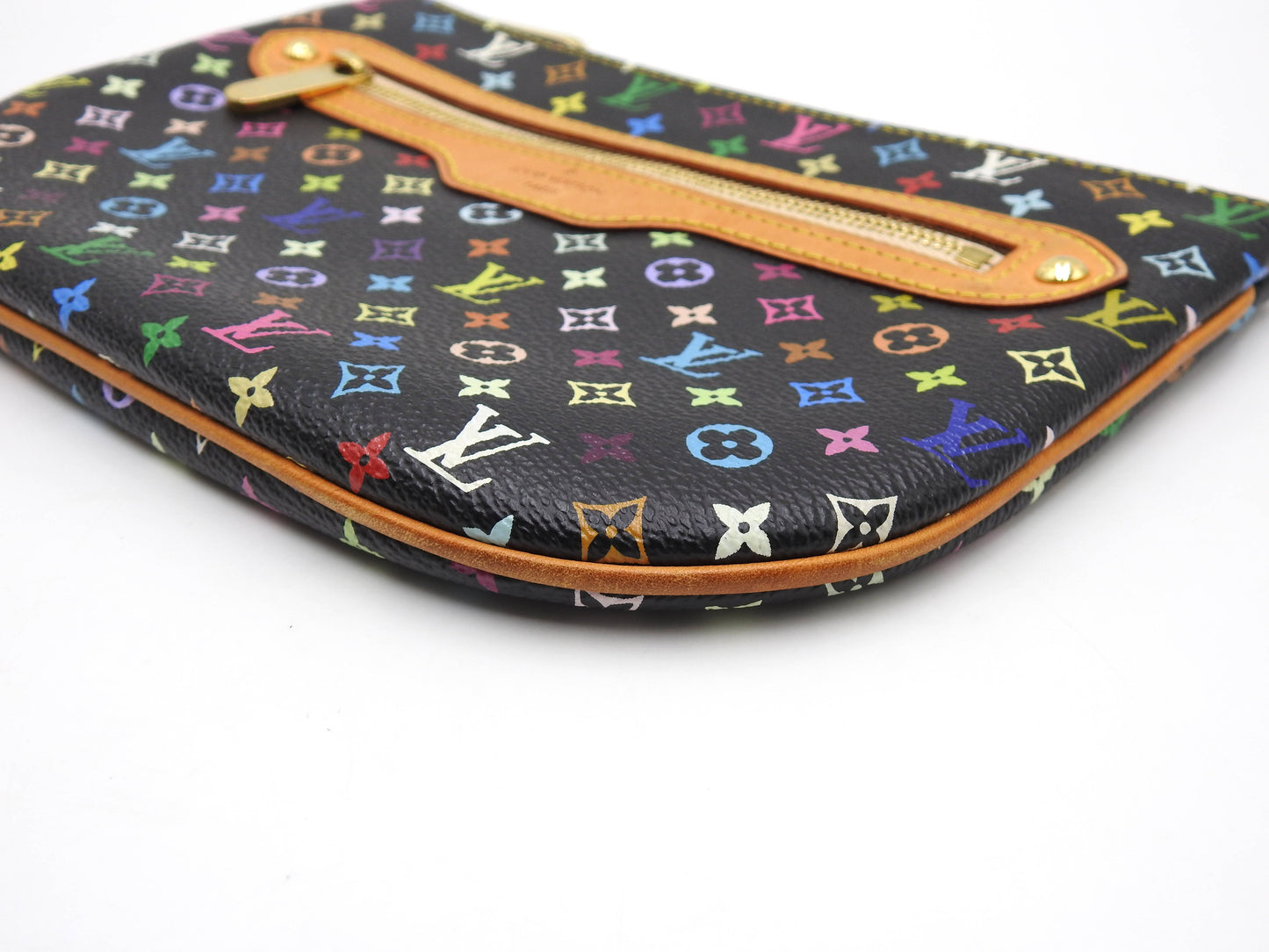 LOUIS VUITTON Pochette GM Pouch Monogram Multicolor Noir Black M60030