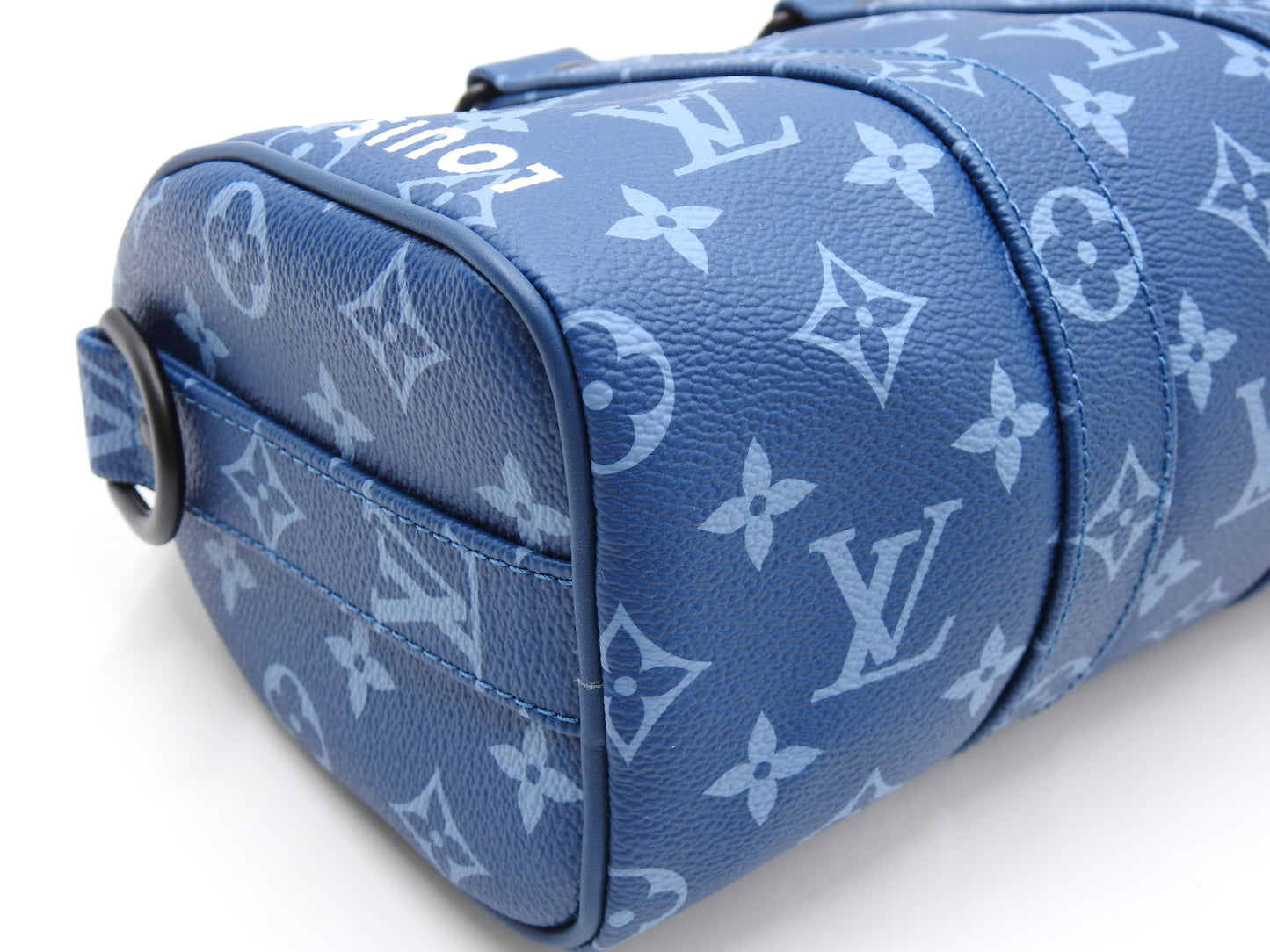 LOUIS VUITTON Monogram Keepall Bandouliere 25 Shoulder Hand Bag Blue M46803