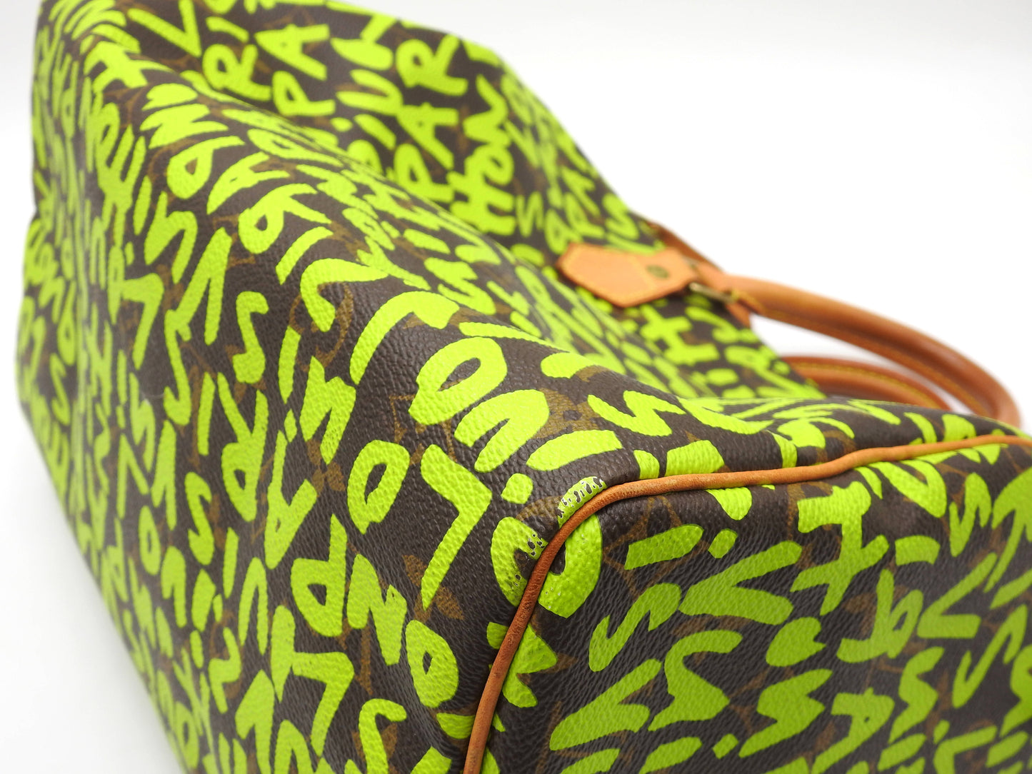 LOUIS VUITTON Monogram Graffiti Speedy 30 Boston Hand Bag Green M93706