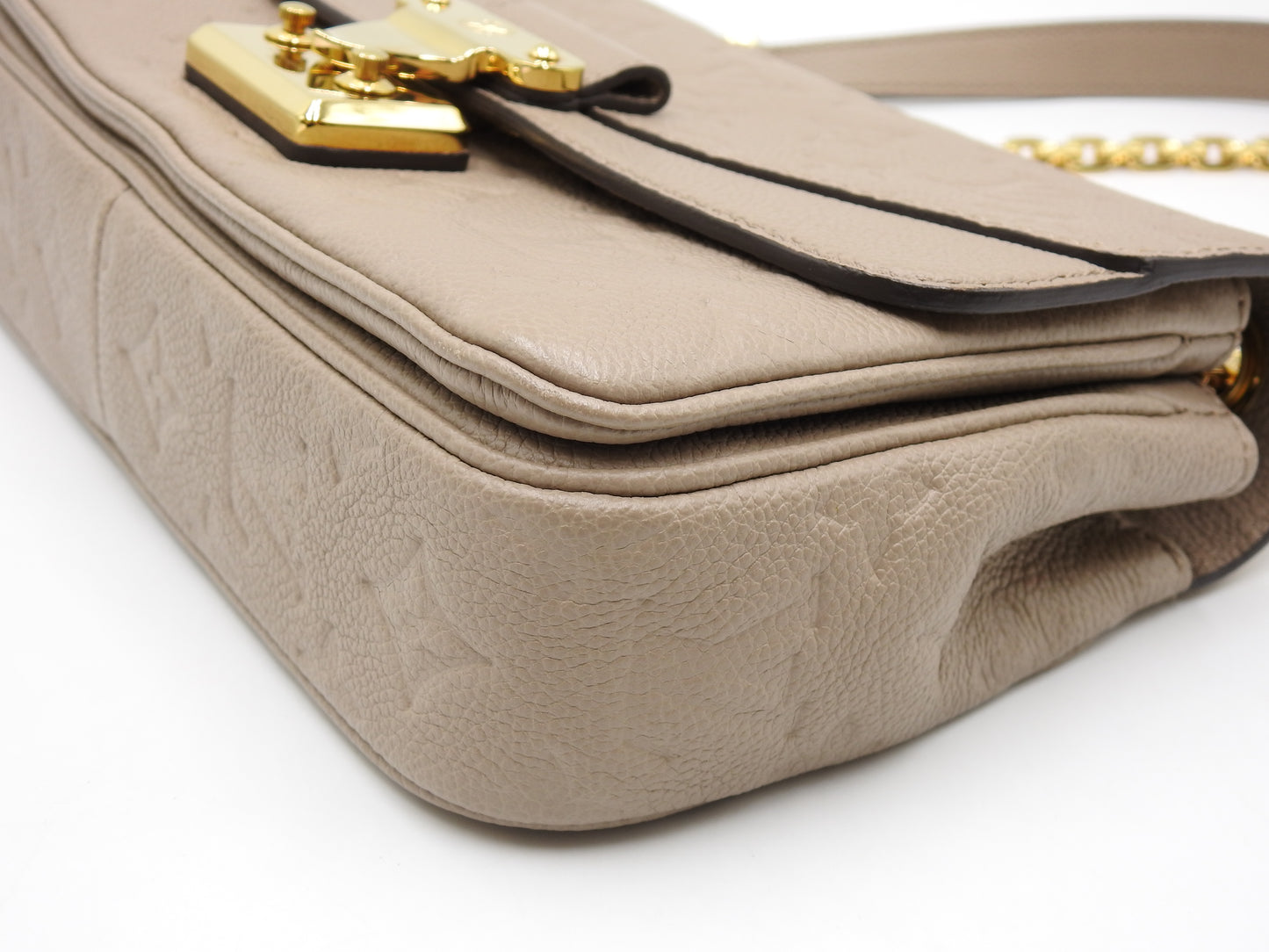 LOUIS VUITTON Monogram Empreinte Marceau Chain Shoulder Bag Dune M46199