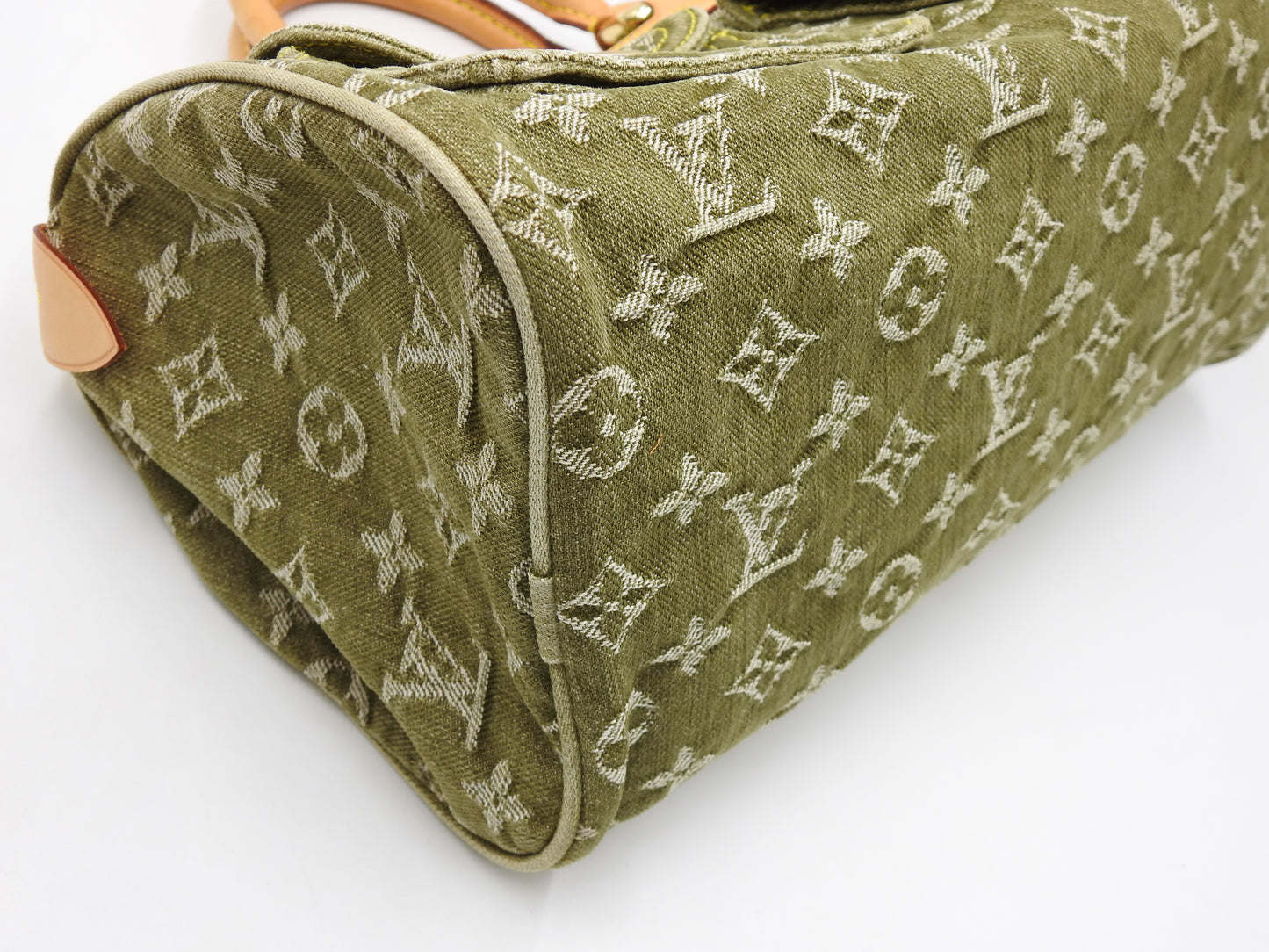 LOUIS VUITTON Monogram Denim Neo Speedy Hand Bag Boston Bag Khaki M95215
