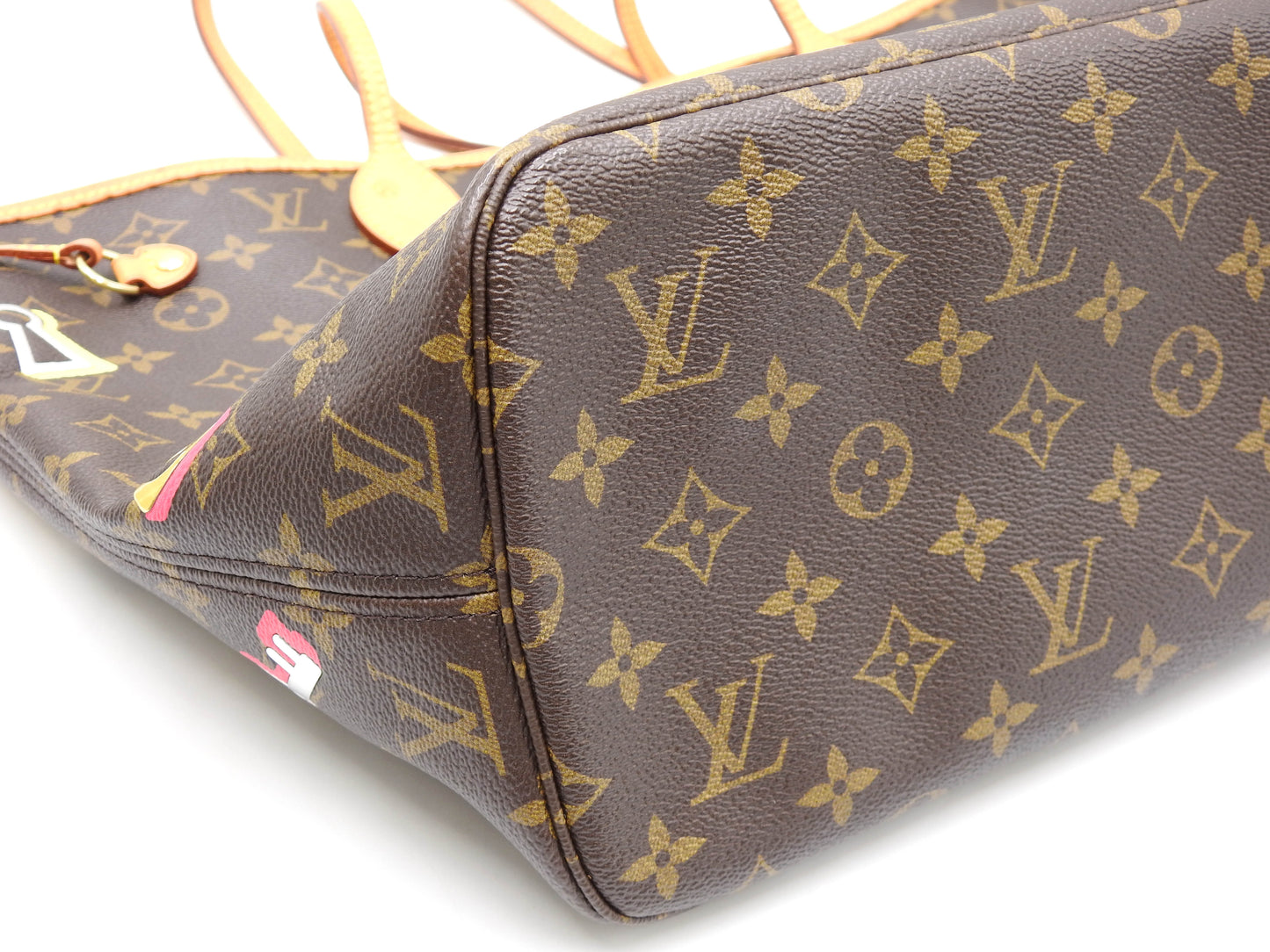 LOUIS VUITTON Monogram Love Lock Neverfull MM Tote Shoulder Bag M44364