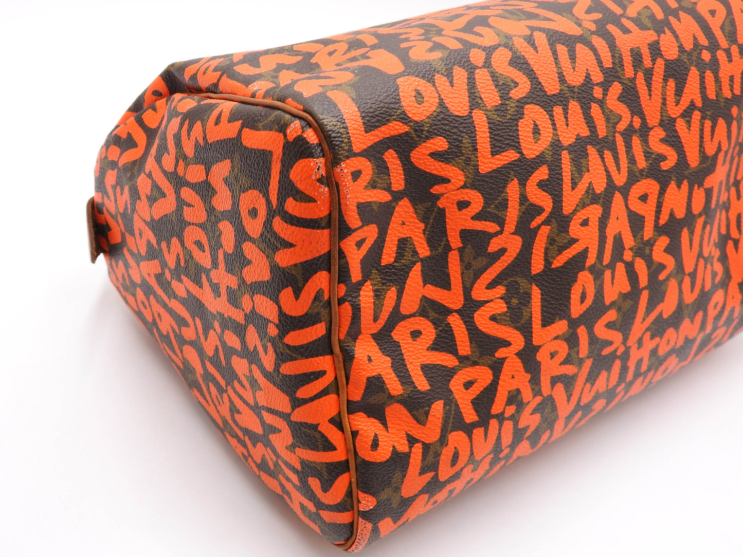 LOUIS VUITTON Monogram Graffiti Speedy 30 Boston Hand Bag Orange M93705