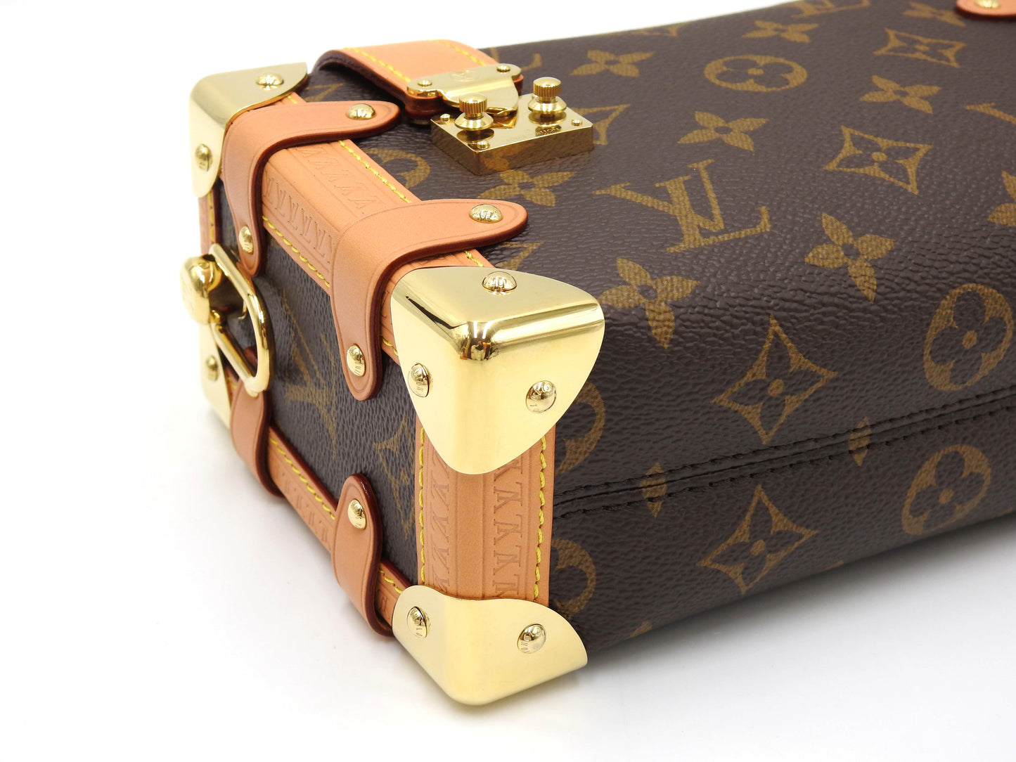 LOUIS VUITTON Monogram Side Trunk PM 2way Shoulder Hand Bag Leather M46815