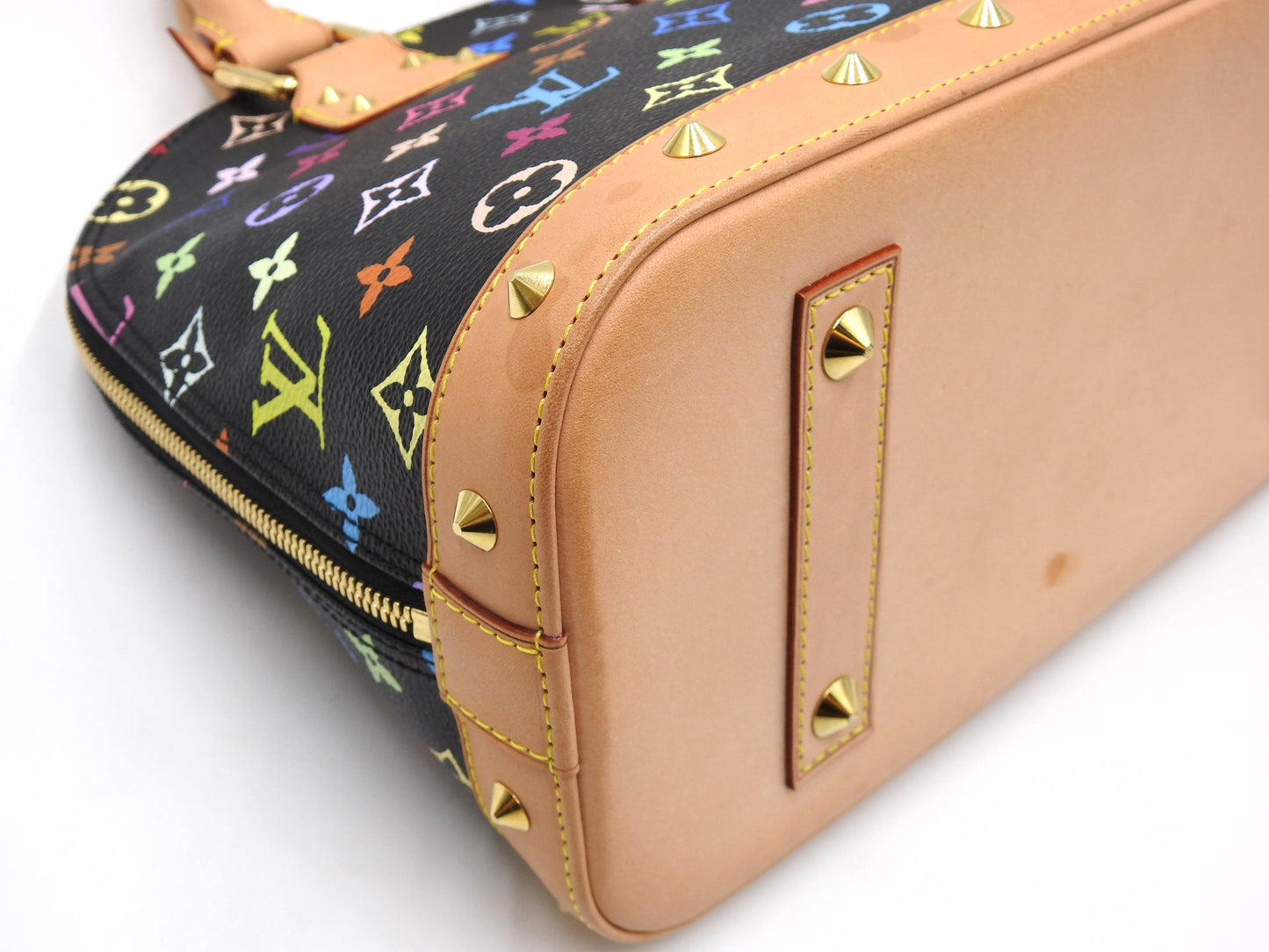LOUIS VUITTON Alma PM Hand Bag Multicolor Noir Black M40444