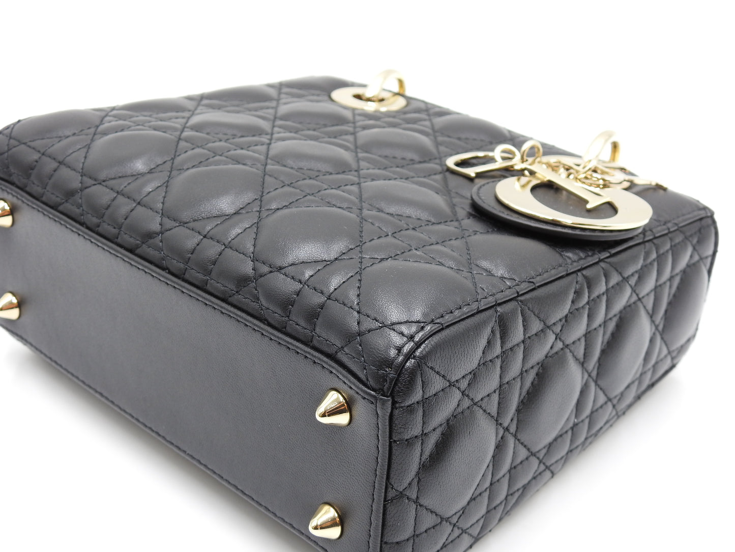 Christian Dior My Abc Lady Dior Small Shoulder Hand Bag Lambskin Black