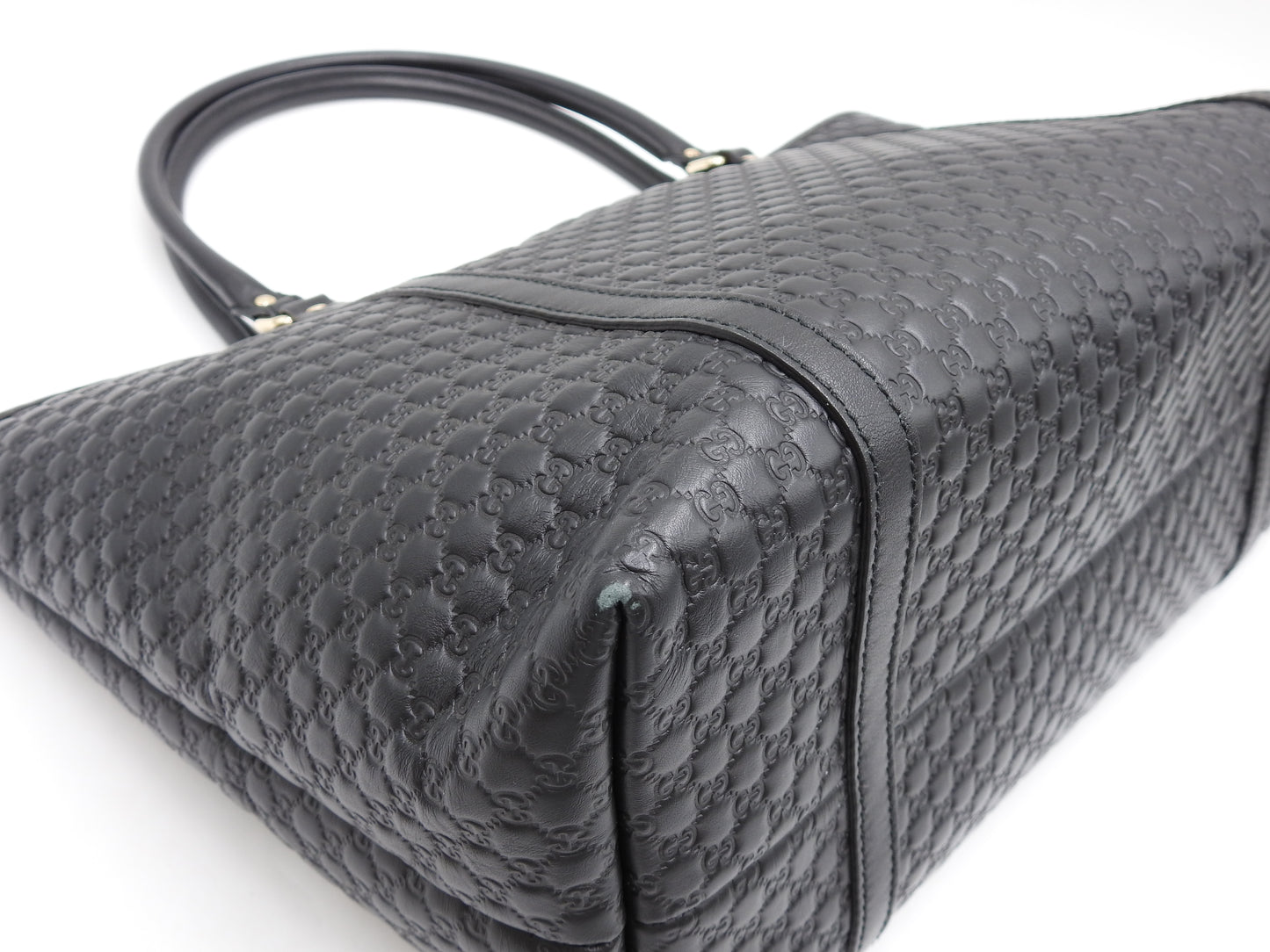 GUCCI Micro Guccissima Joy Shoulder Tote Bag Leather Black 449647 Outlet