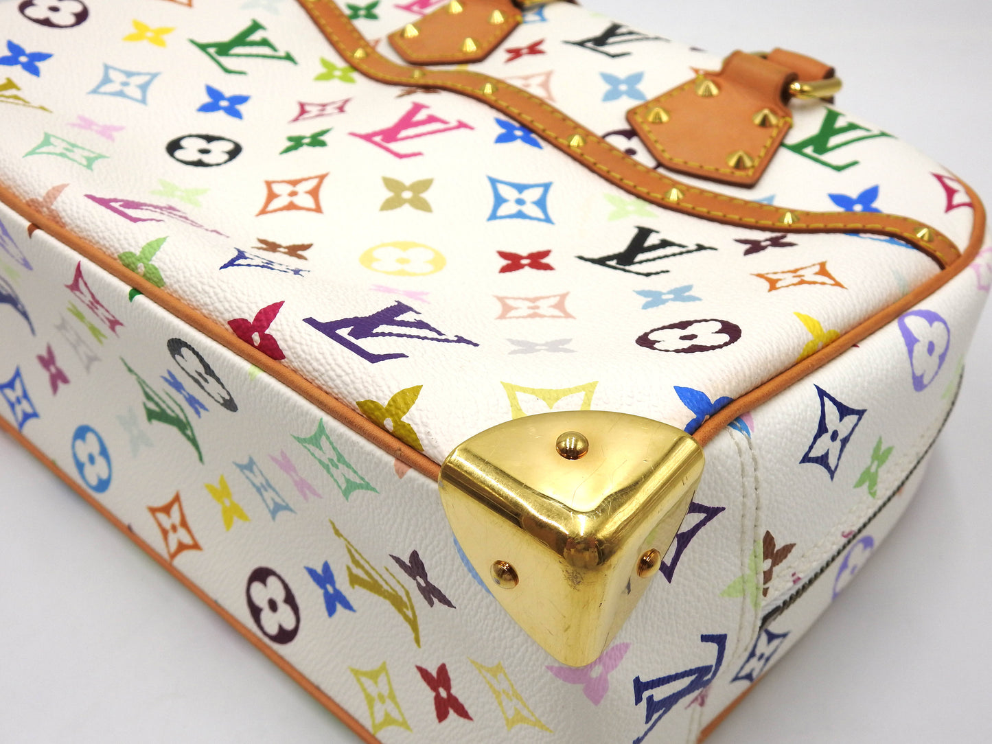 LOUIS VUITTON Trouville Hand Bag Multicolor Bron White M92663