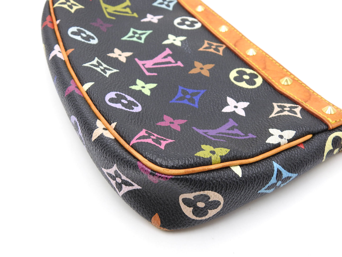 LOUIS VUITTON Pochette Accessories Pouch Monogram Multicolor Black M92648