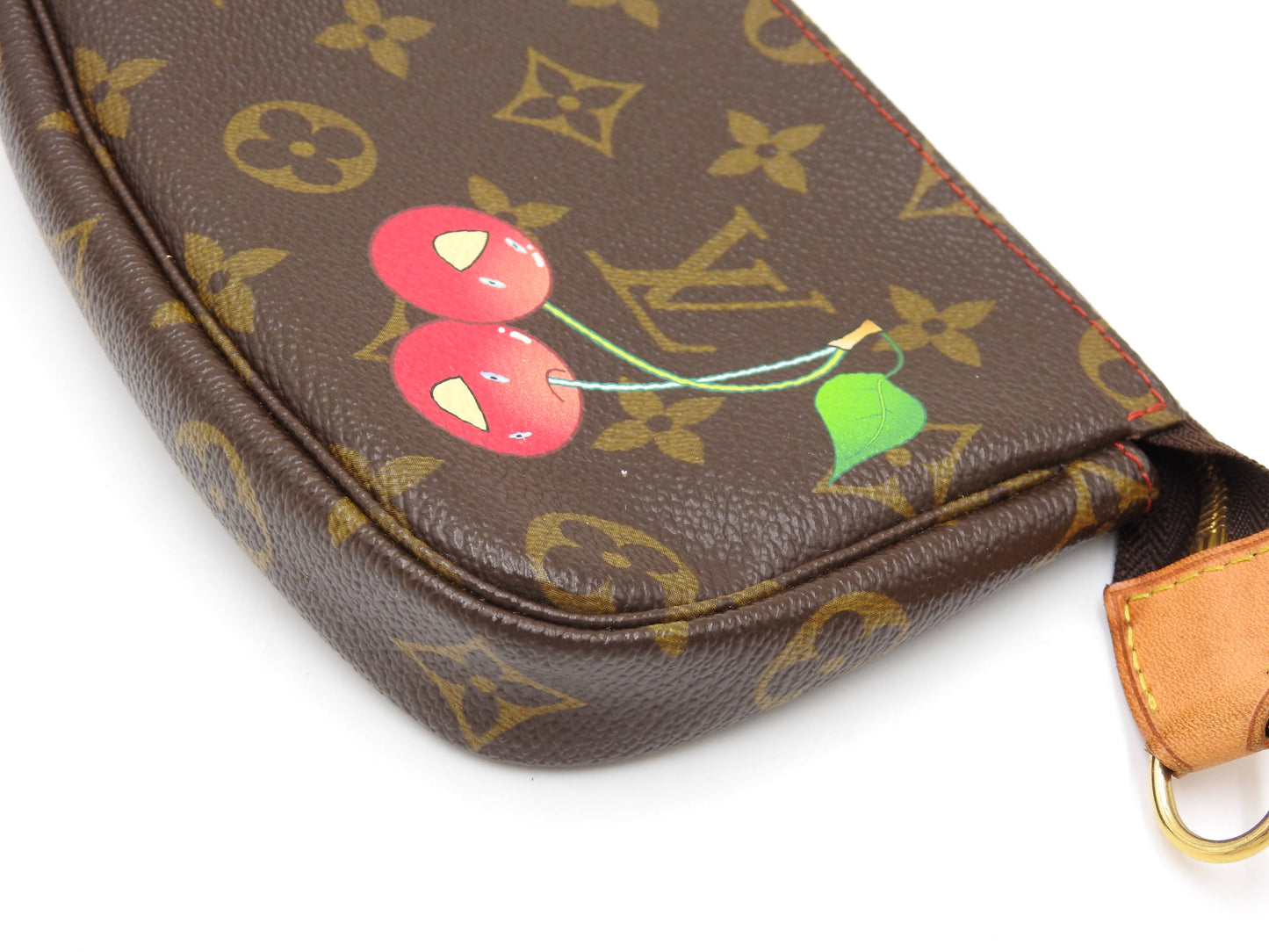 LOUIS VUITTON Monogram Cherry Pochette Accessories Pouch for Bucket PM
