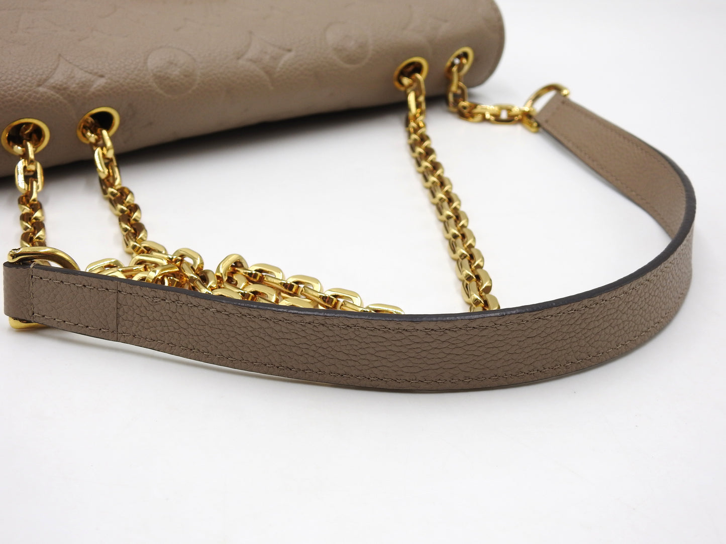 LOUIS VUITTON Monogram Empreinte Marceau Chain Shoulder Bag Dune M46199