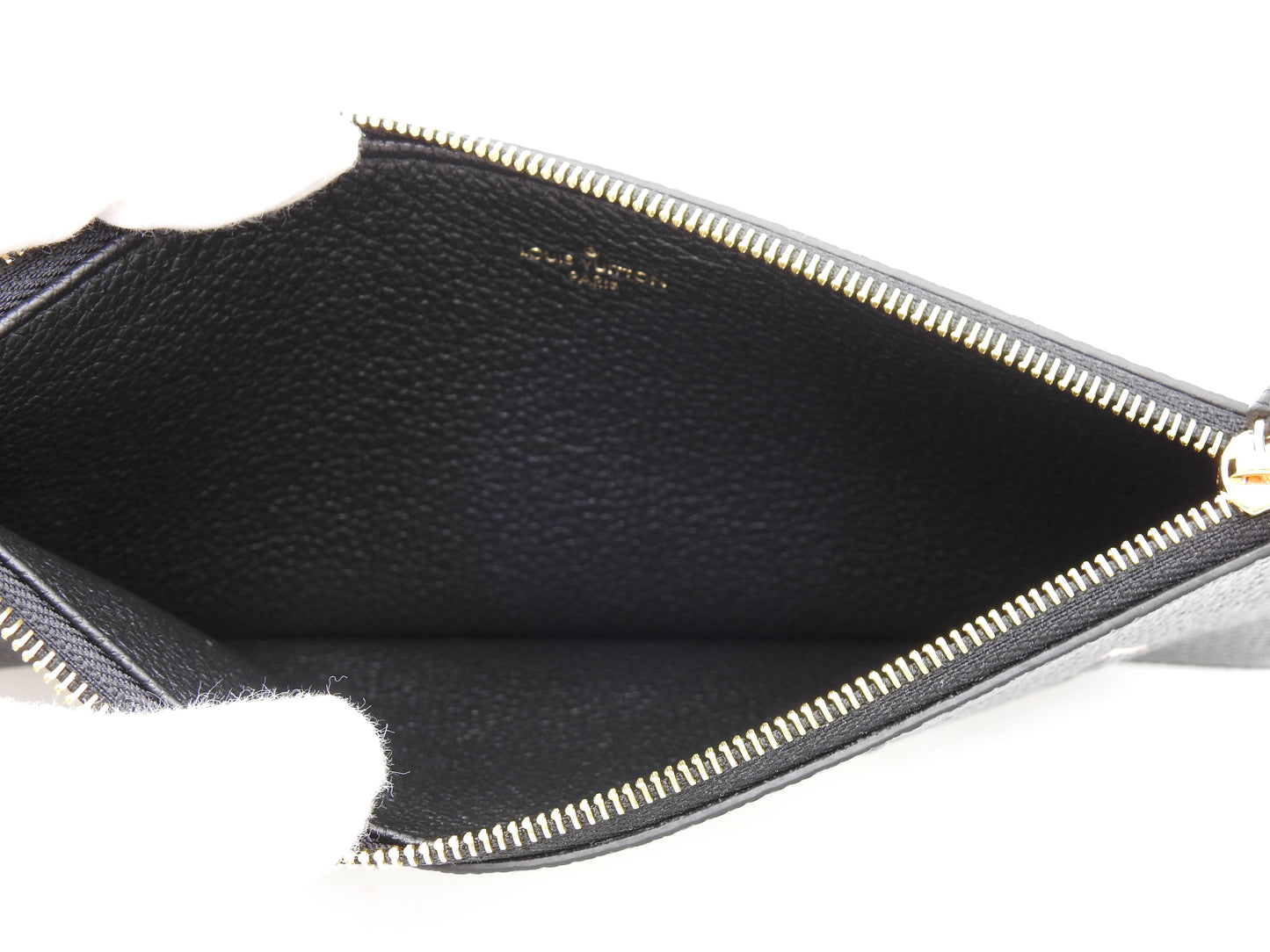 LOUIS VUITTON Pochette Felicie Clutch Hand Bag Empreinte Black Beige M82479