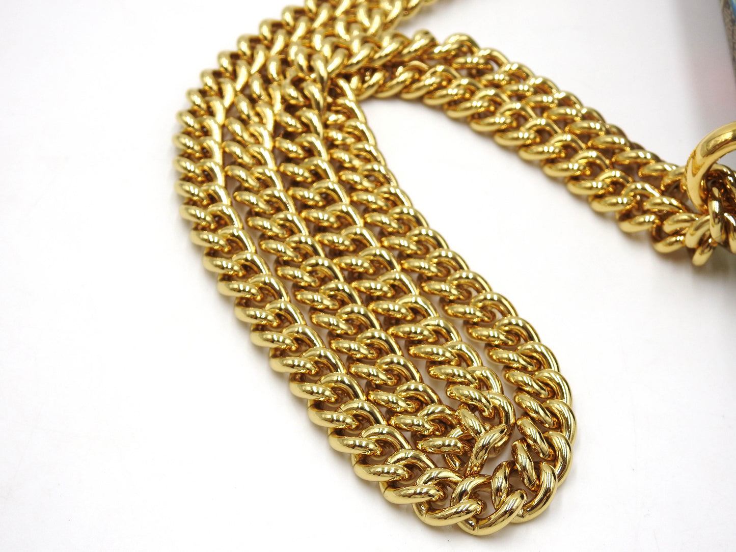 GUCCI GG Supreme Tian Padlock Small Chain Shoulder Bag Beige Brown 409487