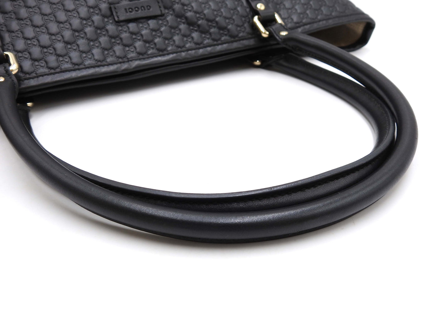 GUCCI Micro Guccissima Joy Shoulder Tote Bag Leather Black 449647 Outlet