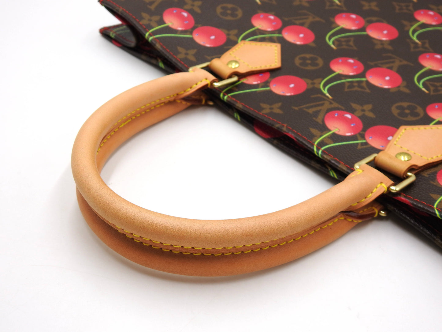 LOUIS VUITTON Monogram Cherry Sac Plat Tote Hand Bag Canvas M95010