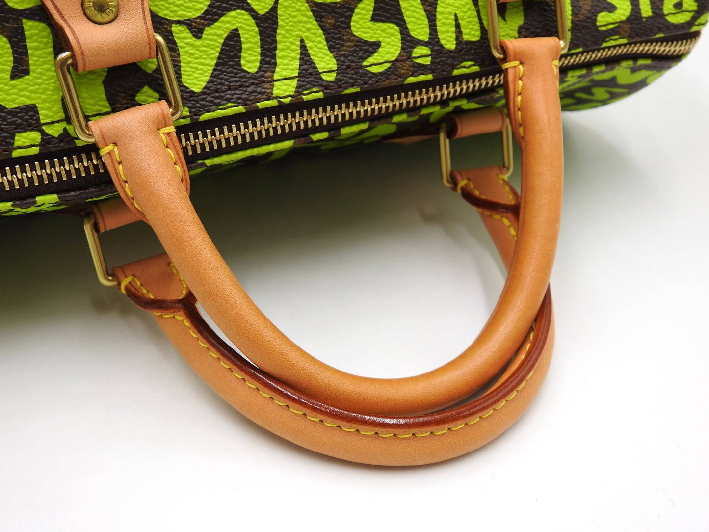 LOUIS VUITTON Monogram Graffiti Speedy 30 Boston Hand Bag Green M93706