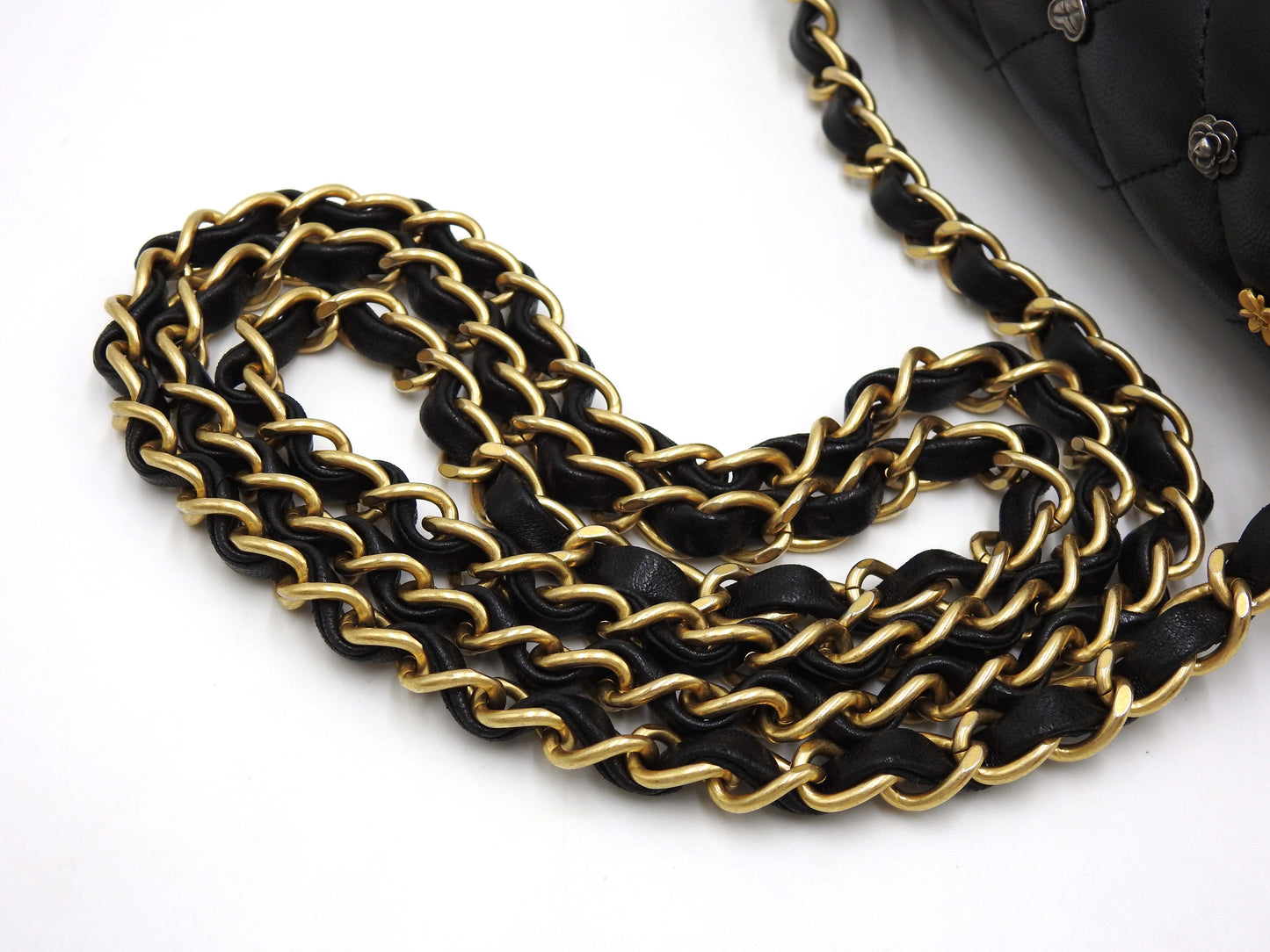 CHANEL Matelasse Mini Rectangular Flap Chain Shoulder Bag Lambskin Black
