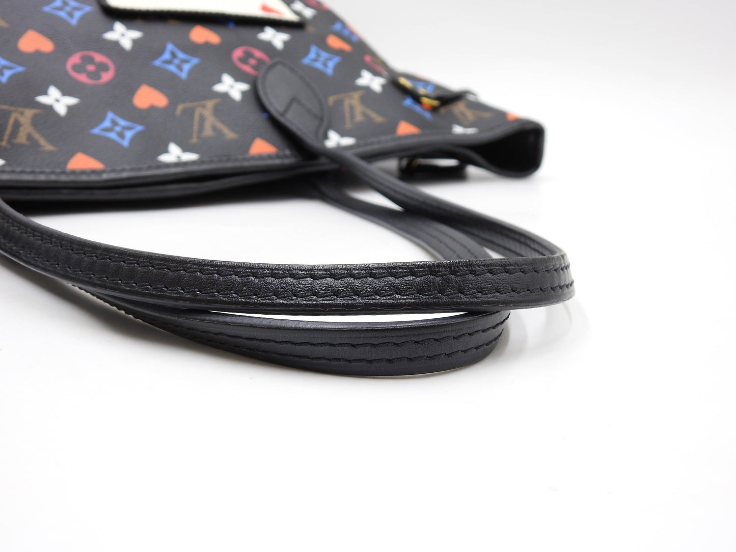 LOUIS VUITTON Game On Neverfull MM Shoulder Tote Bag Black M57483