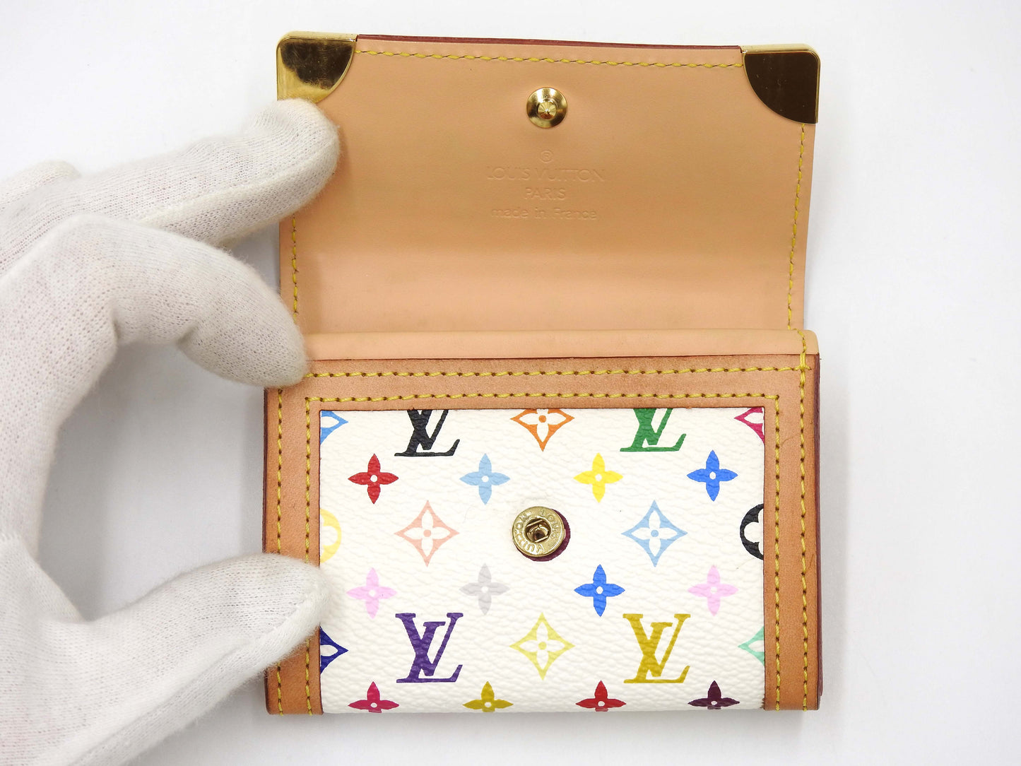 LOUIS VUITTON Monogram Multicolor Porte Monnaie Plat Coin Purse M92657