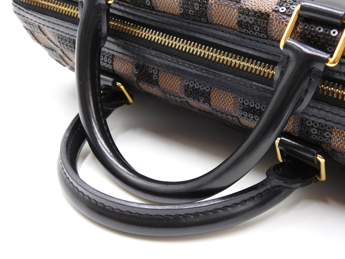 LOUIS VUITTON Damier Paillettes Sequin Speedy 30 Hand Bag Black N41262