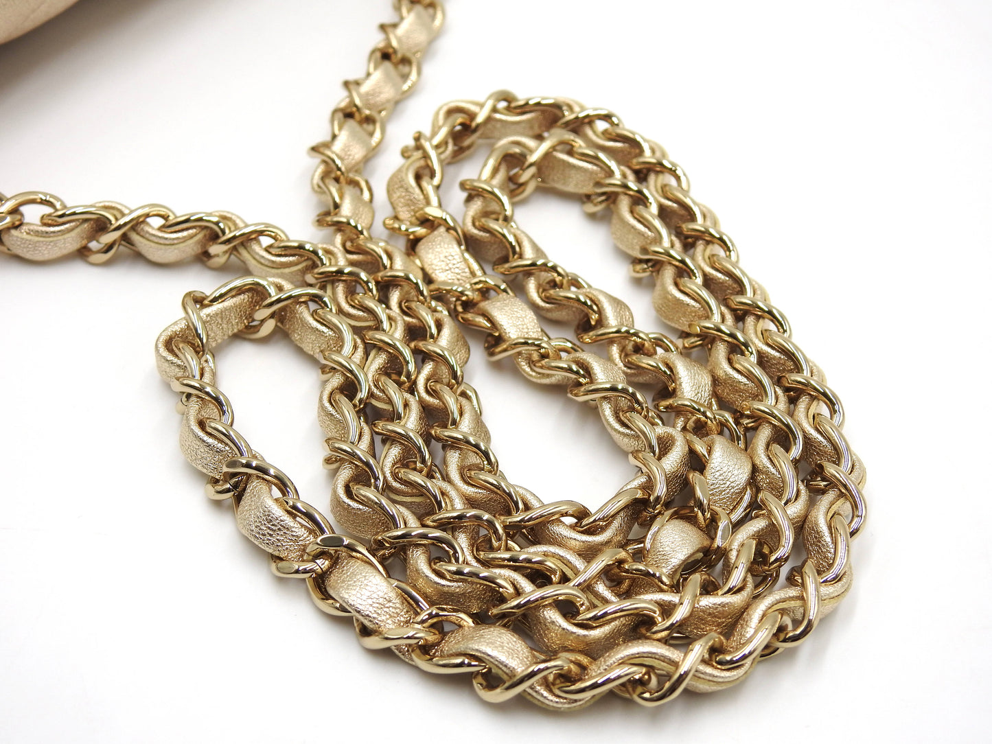 CHANEL Matelasse Mini Rectangular Flap Chain Shoulder Bag Lambskin Gold