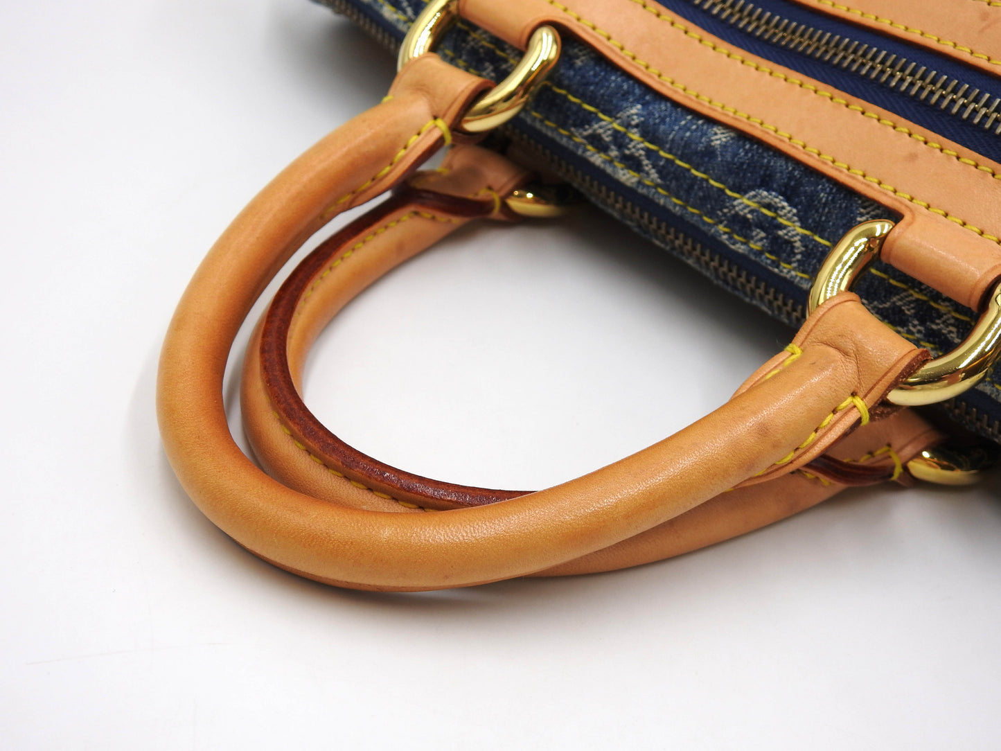 LOUIS VUITTON Monogram Denim Neo Speedy Hand Bag Boston Bag Blue M95019