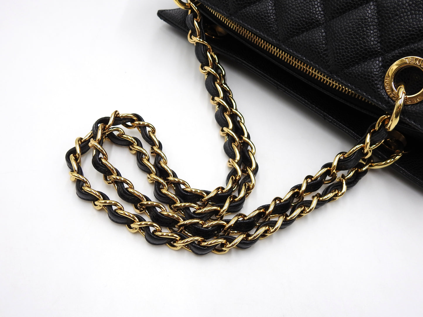 CHANEL CC Matelasse PTT Petit Timeless Tote Shoulder Bag Caviarskin A18004