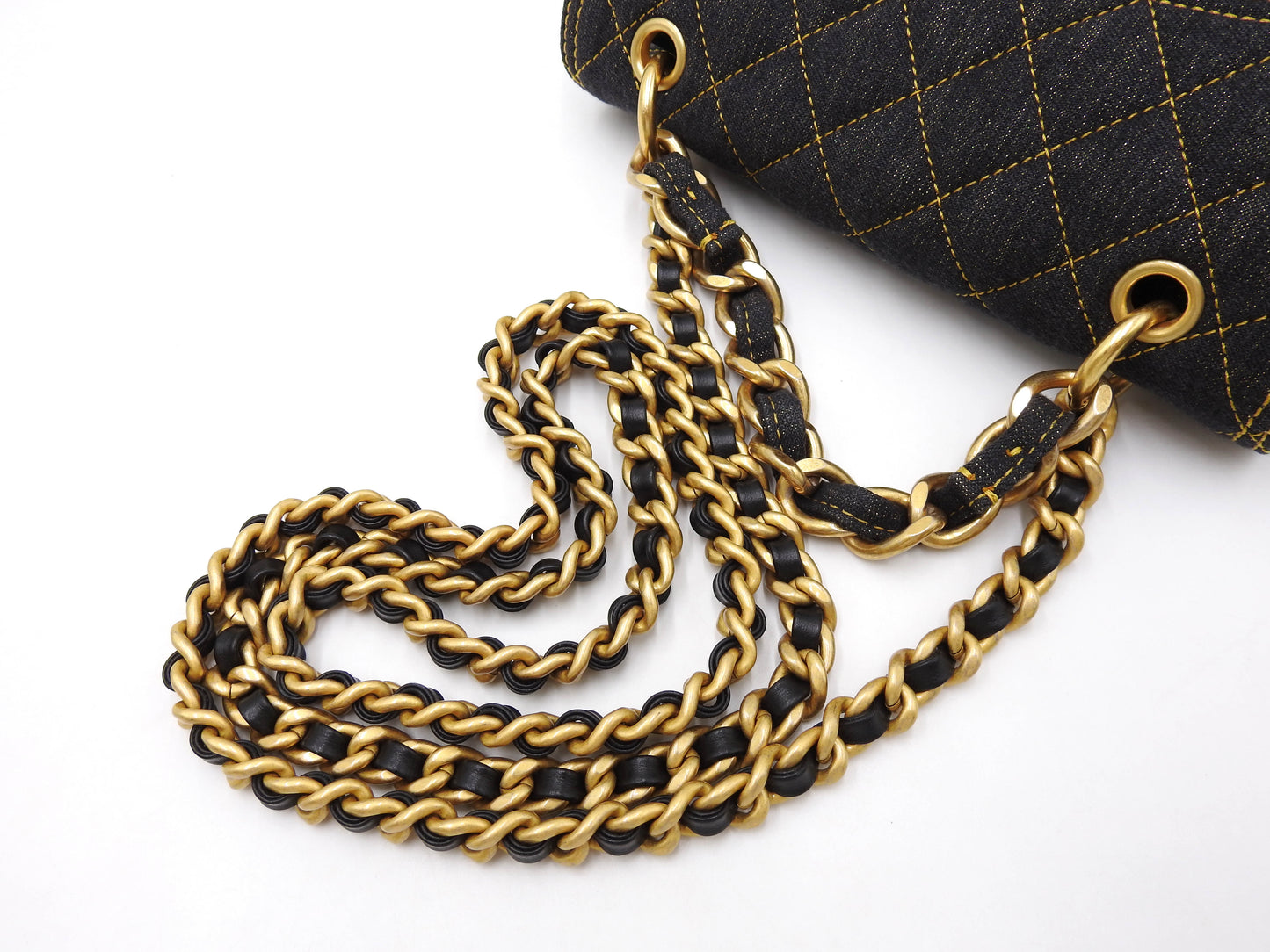 Chanel CC Mini Matelasse Denim Double You Flap Shoulder Hand Bag AS4051