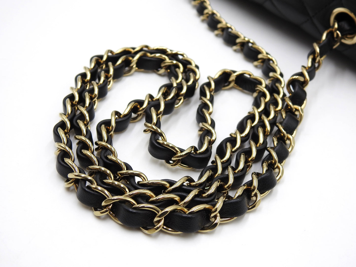 CHANEL CC Mini Matelasse 20 Flap Chain Shoulder Bag Lambskin Black A69900