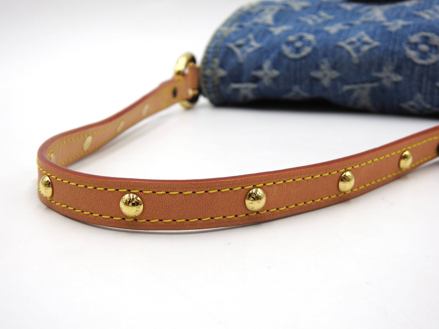 LOUIS VUITTON LV Remix Monogram Denim Sunset Shoulder Hand Bag Blue M46829