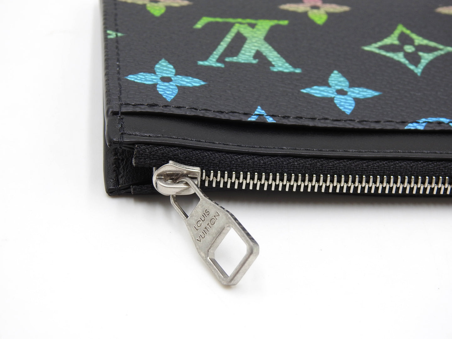 LOUIS VUITTON Monogram Gradient Zip Coin Purse Card Holder Black M14261